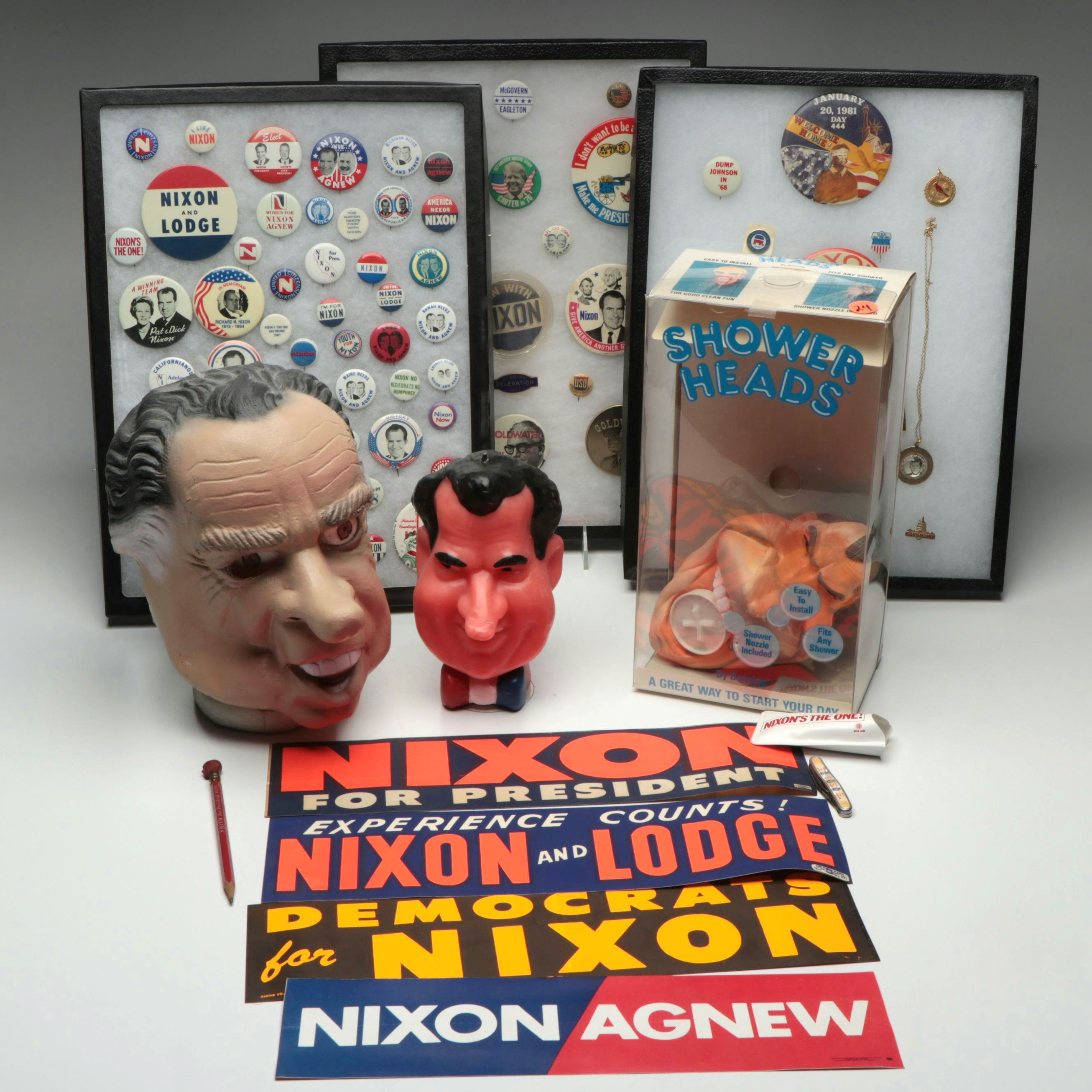 Al Smith for President Pencil, Watergate Pocket Knife, Nixon Masks and More