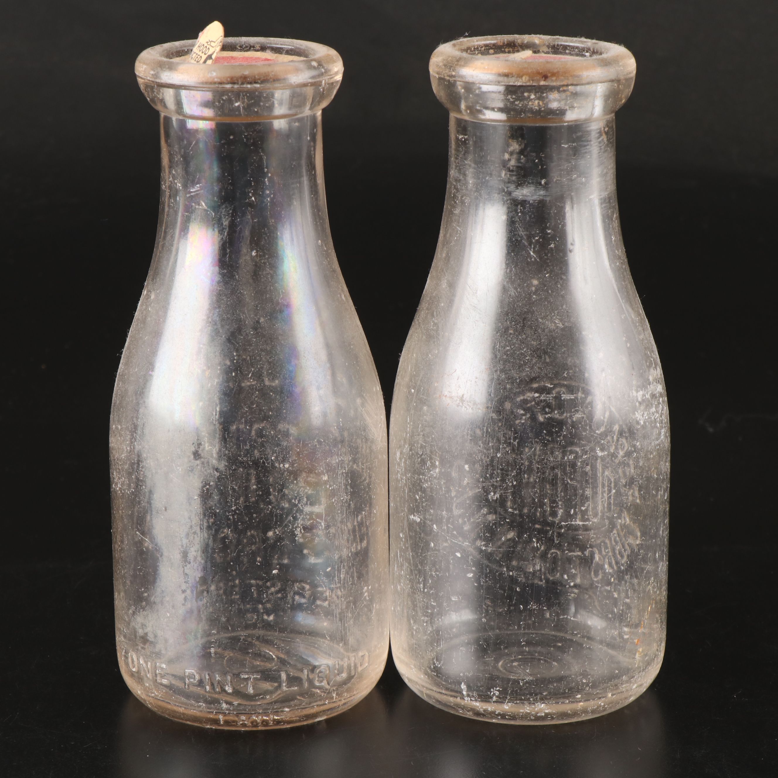 New Jersey Milk Products Co. and Dupont Antique Glass Milk Bottles