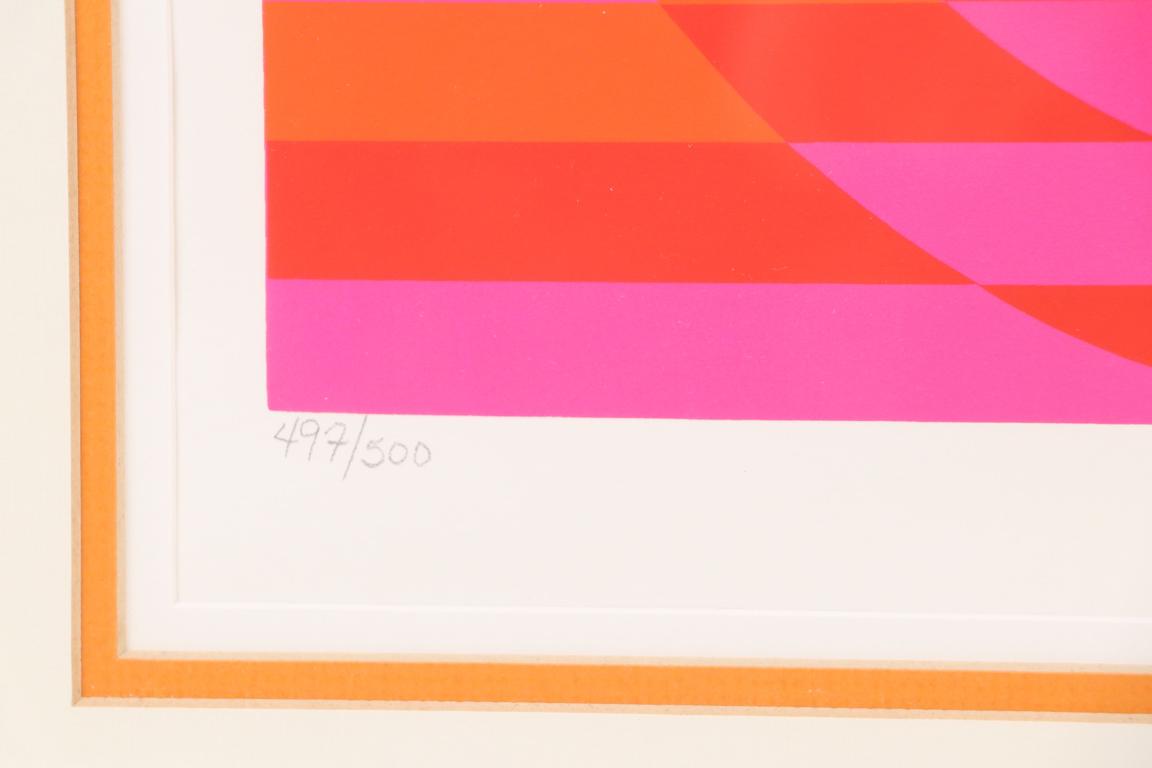 Stan Brod Serigraph "Circle Cat," Mid to Late 20th Century