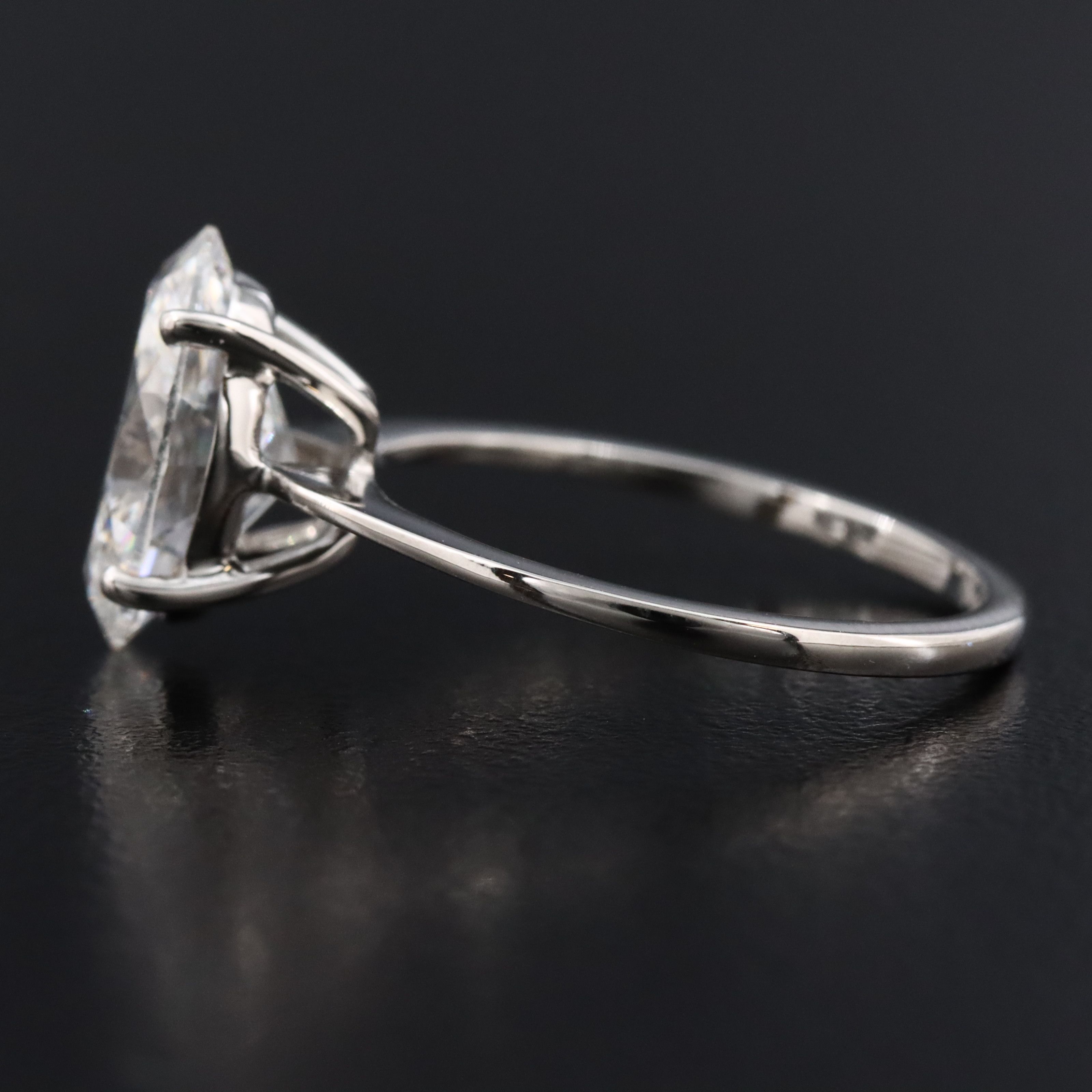 Platinum 2.97 CT Lab Grown Diamond Solitaire Ring with IGI Report