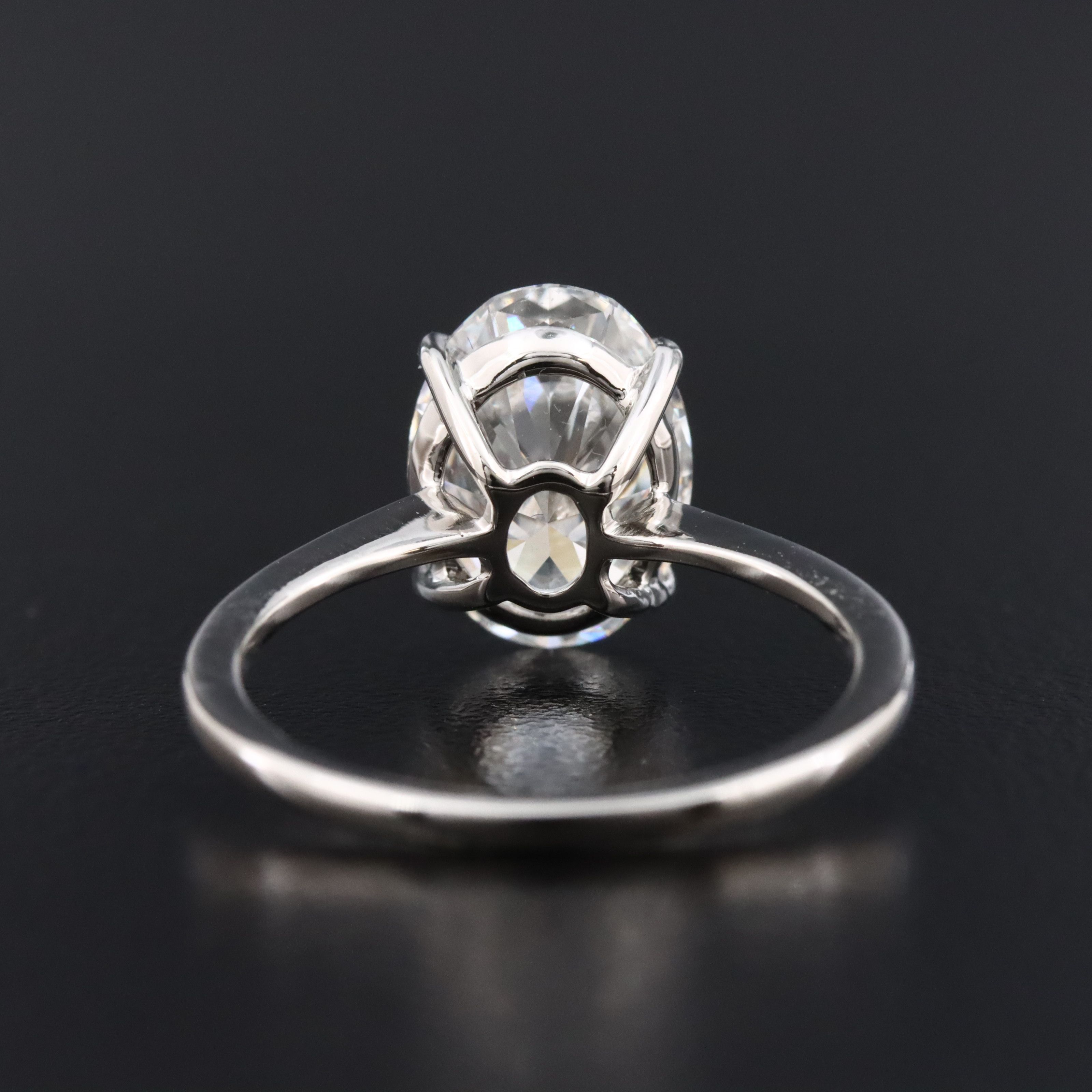 Platinum 2.97 CT Lab Grown Diamond Solitaire Ring with IGI Report