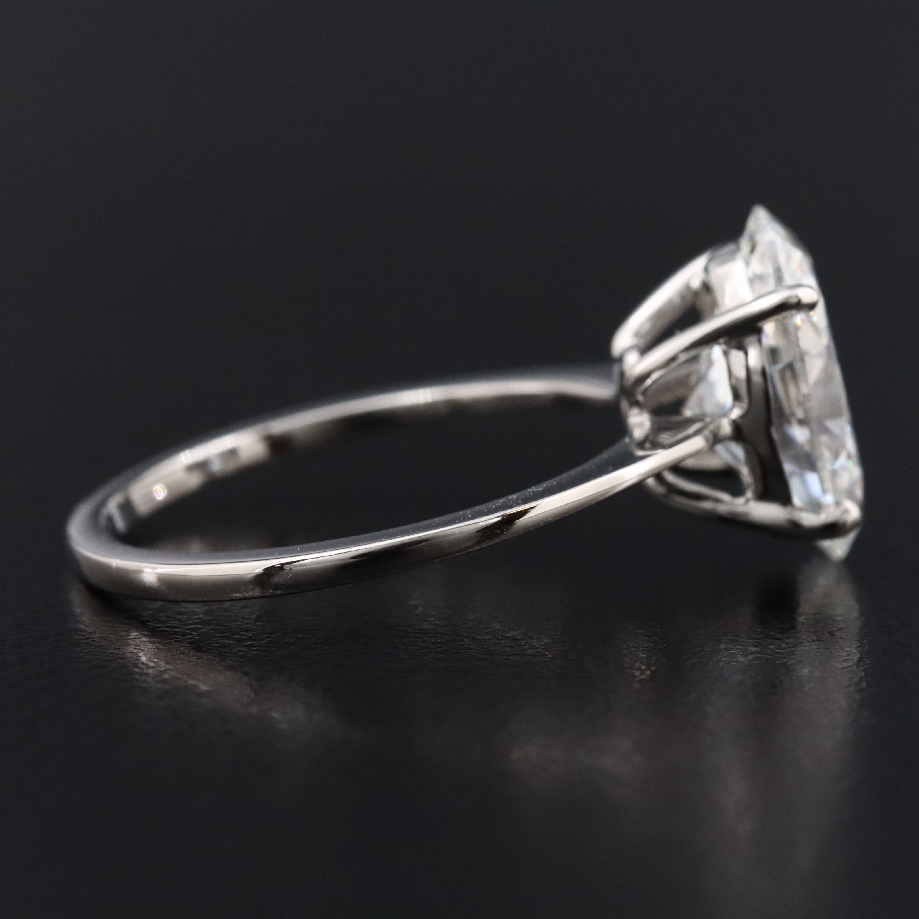 Platinum 2.97 CT Lab Grown Diamond Solitaire Ring with IGI Report