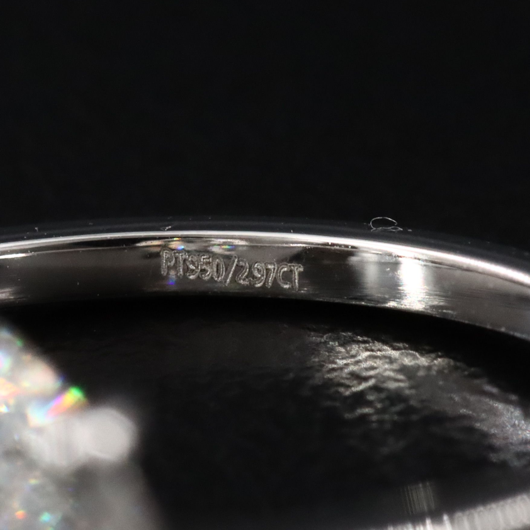 Platinum 2.97 CT Lab Grown Diamond Solitaire Ring with IGI Report