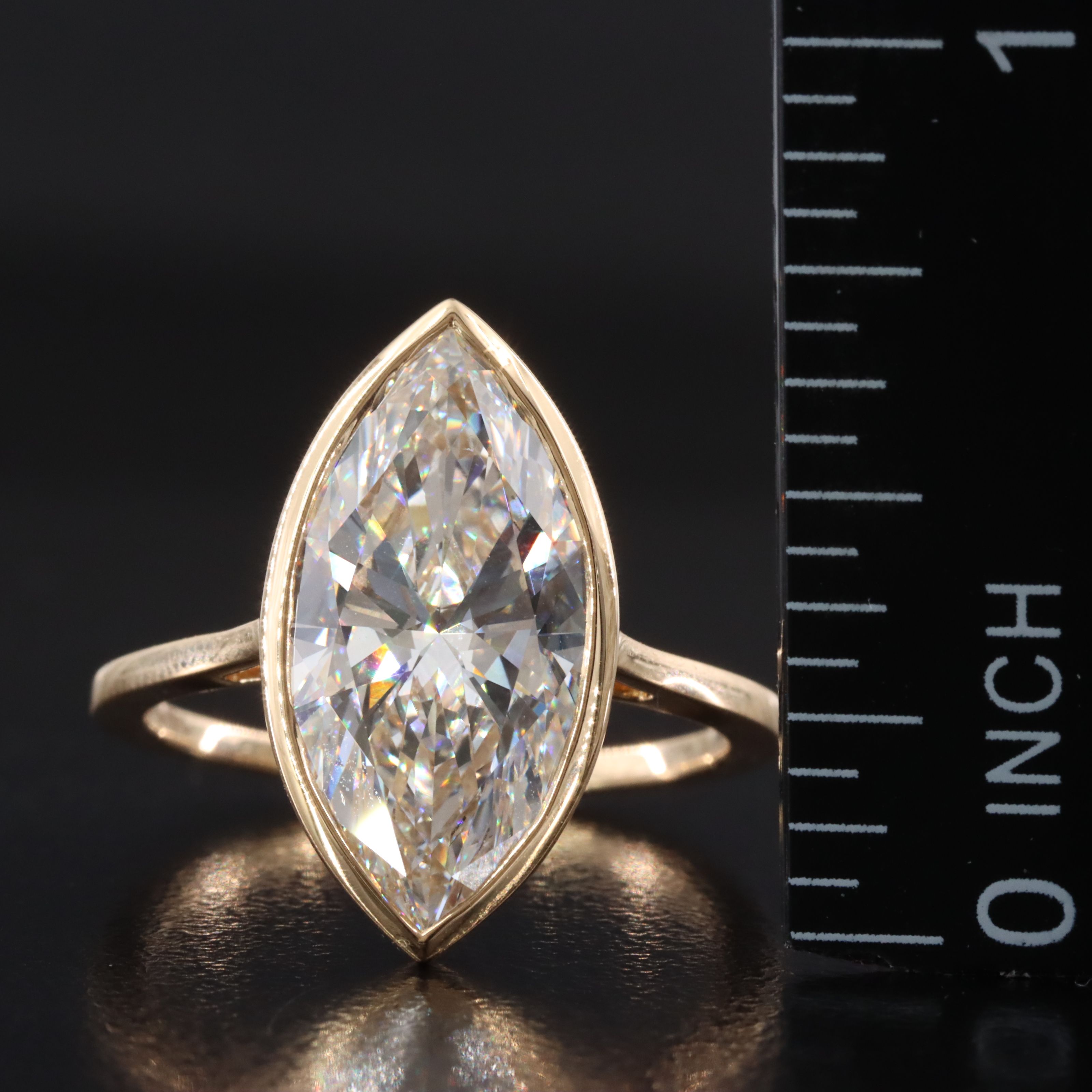 18K 4.91 CT Lab Grown Diamond Solitaire Ring with IGI Report