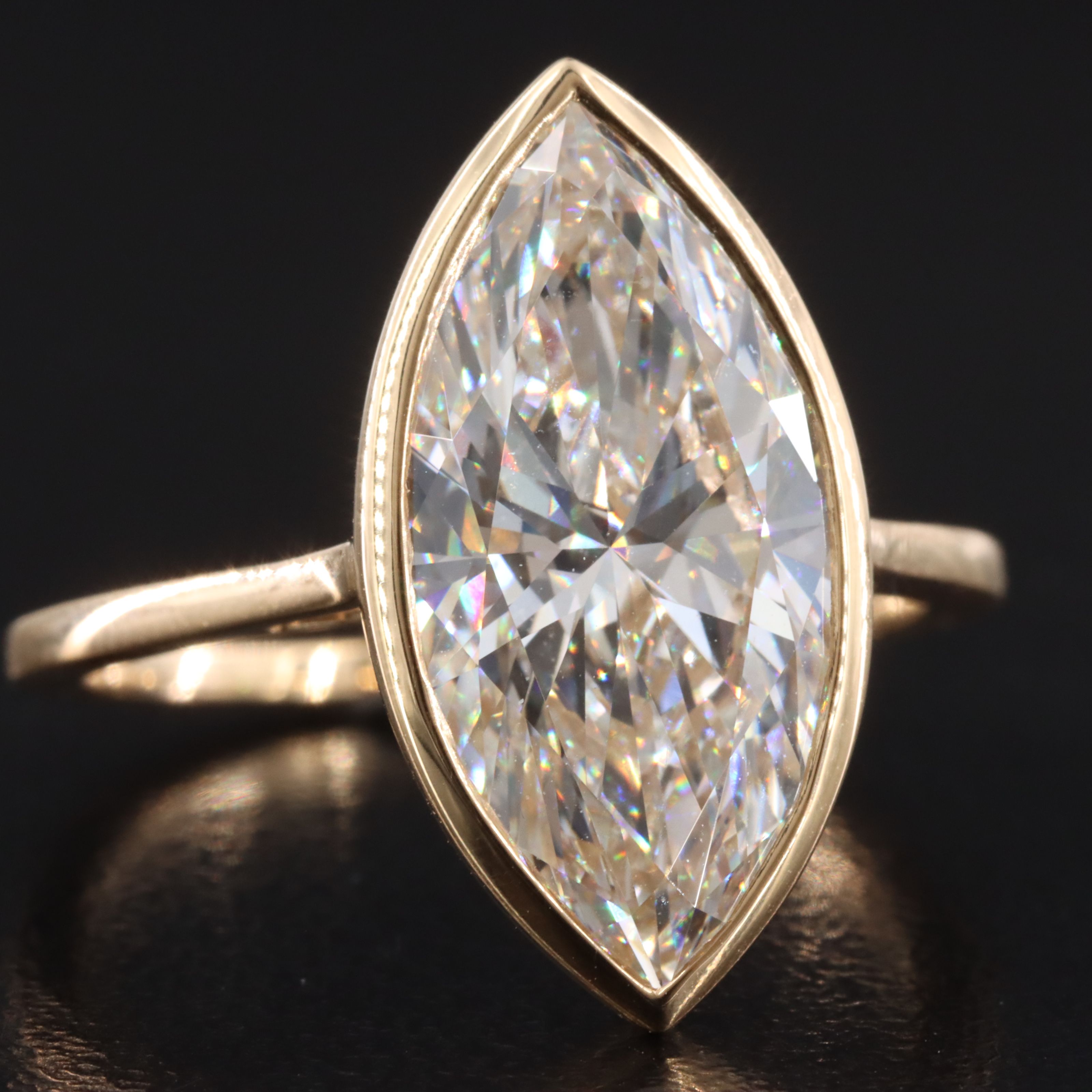 18K 4.91 CT Lab Grown Diamond Solitaire Ring with IGI Report