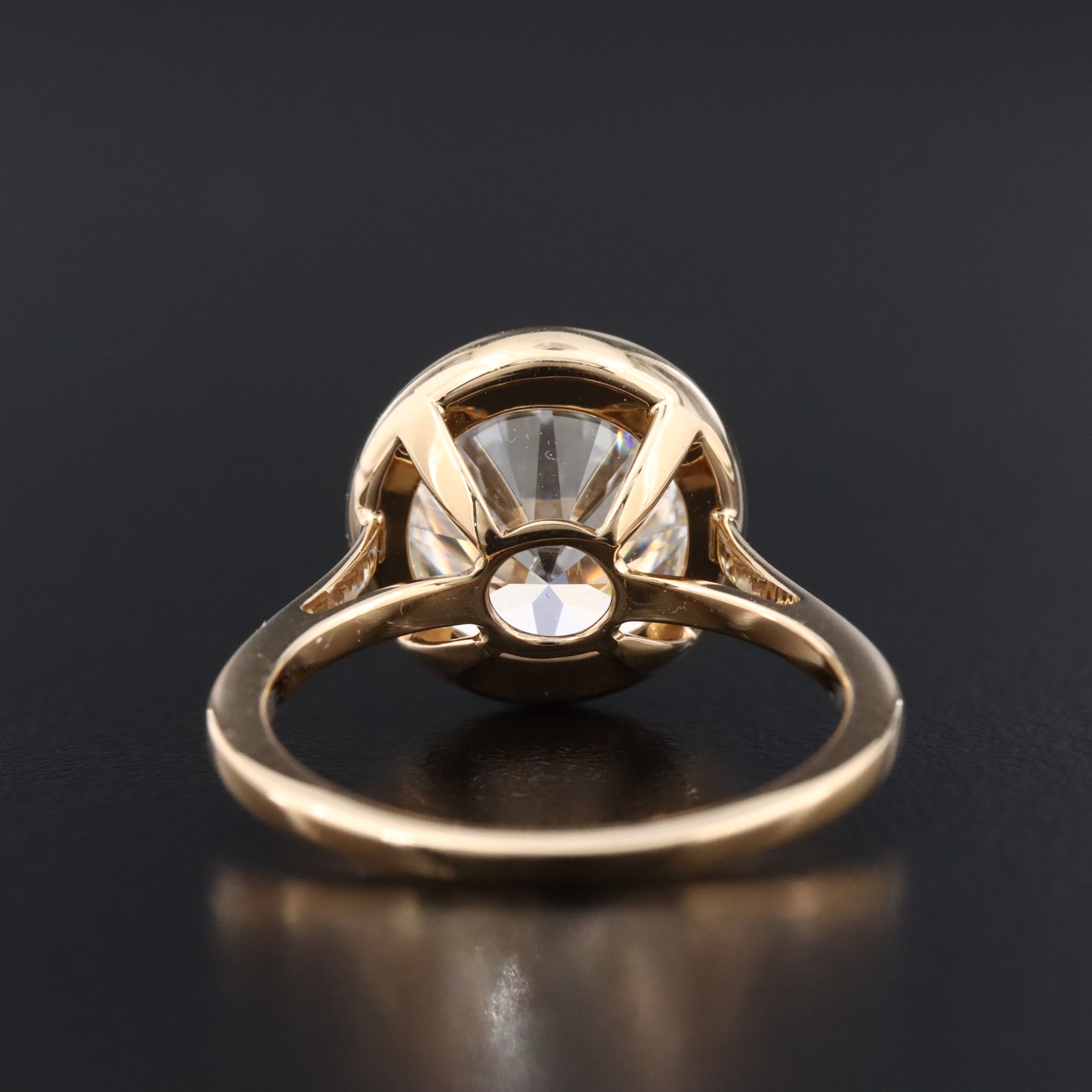 18K 5.58 CT Lab Grown Diamond Solitaire Ring with IGI Report