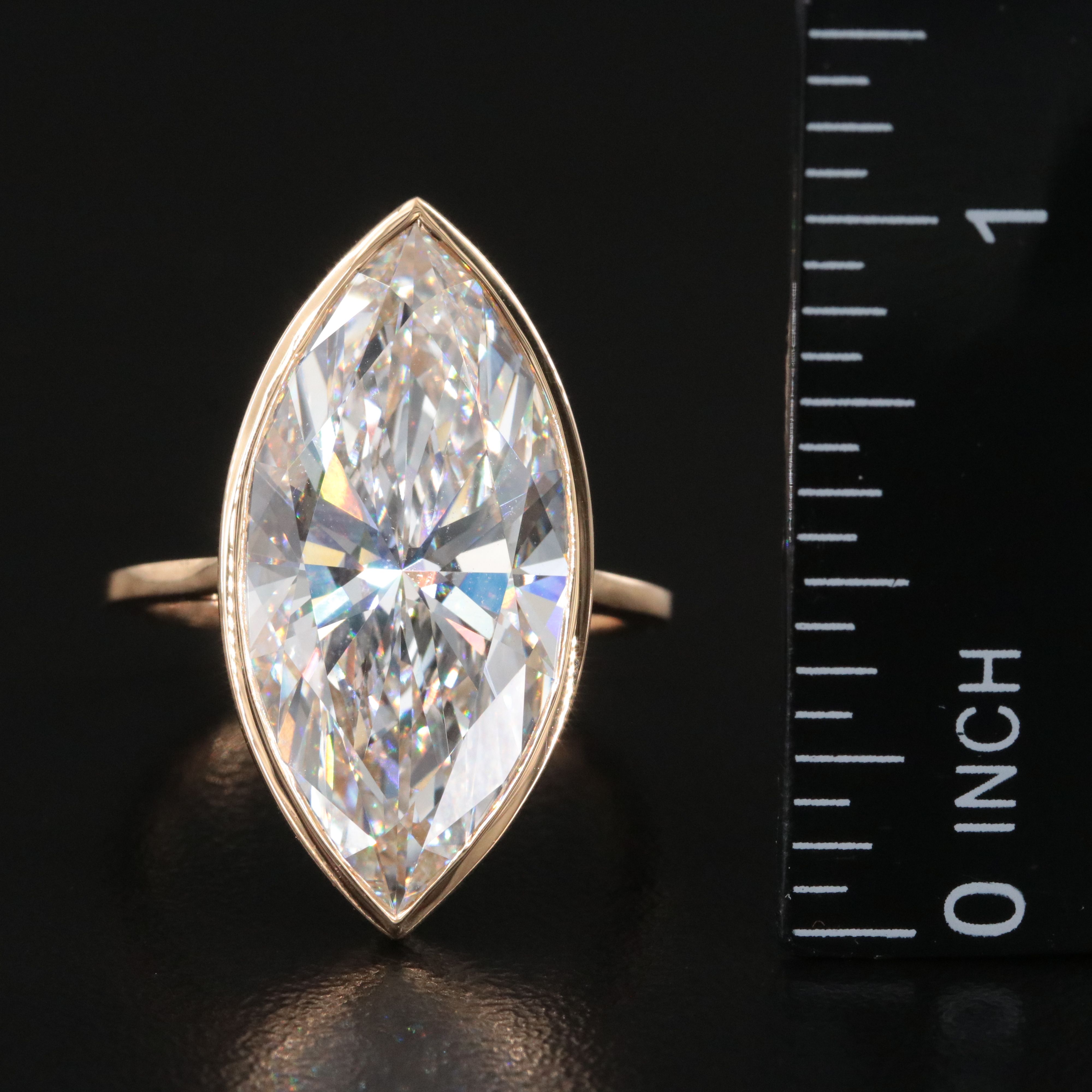 18K 10.51 CT Lab Grown Diamond Solitaire Ring with IGI Report