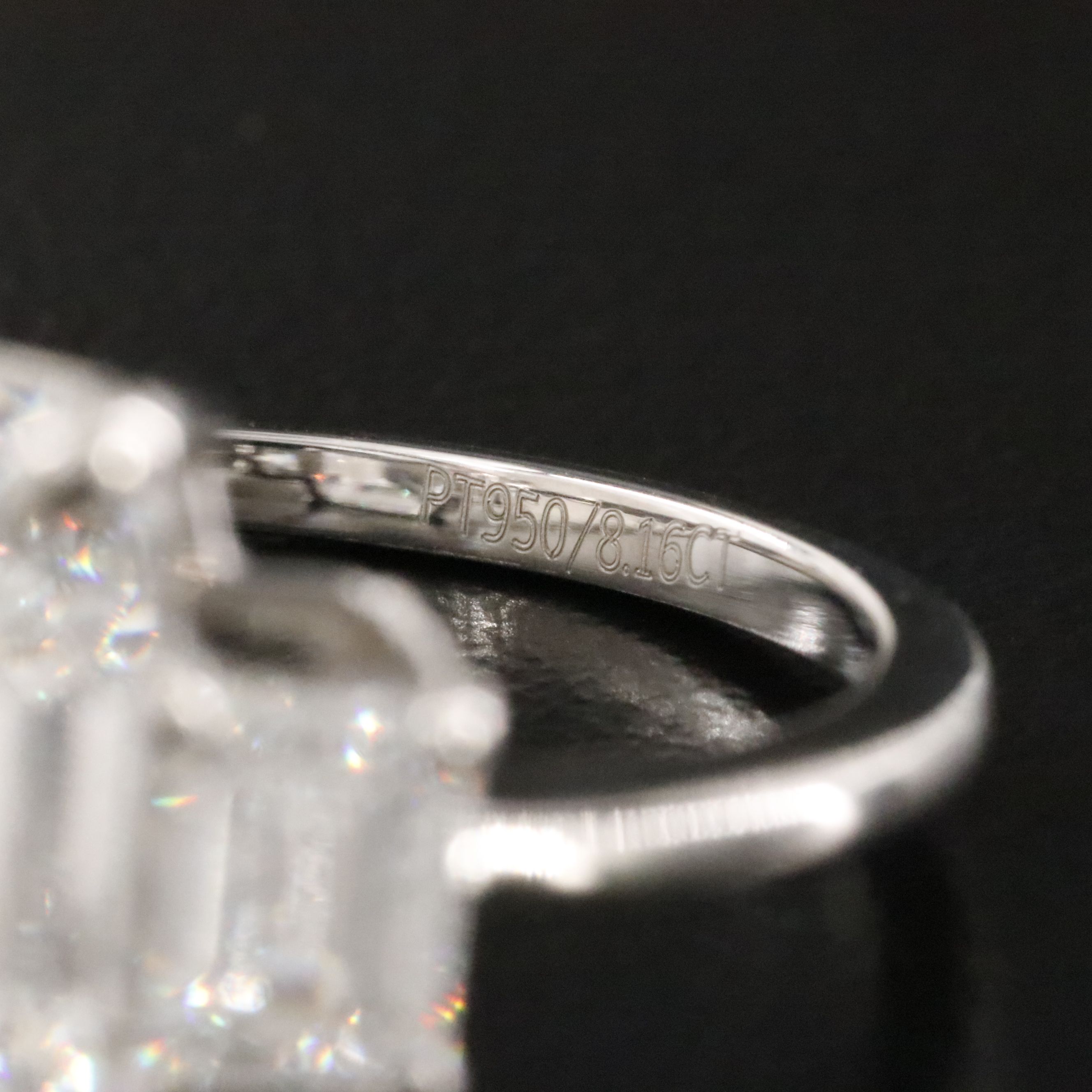 Platinum 8.16 CTW Lab Grown Diamond Ring with IGI Report