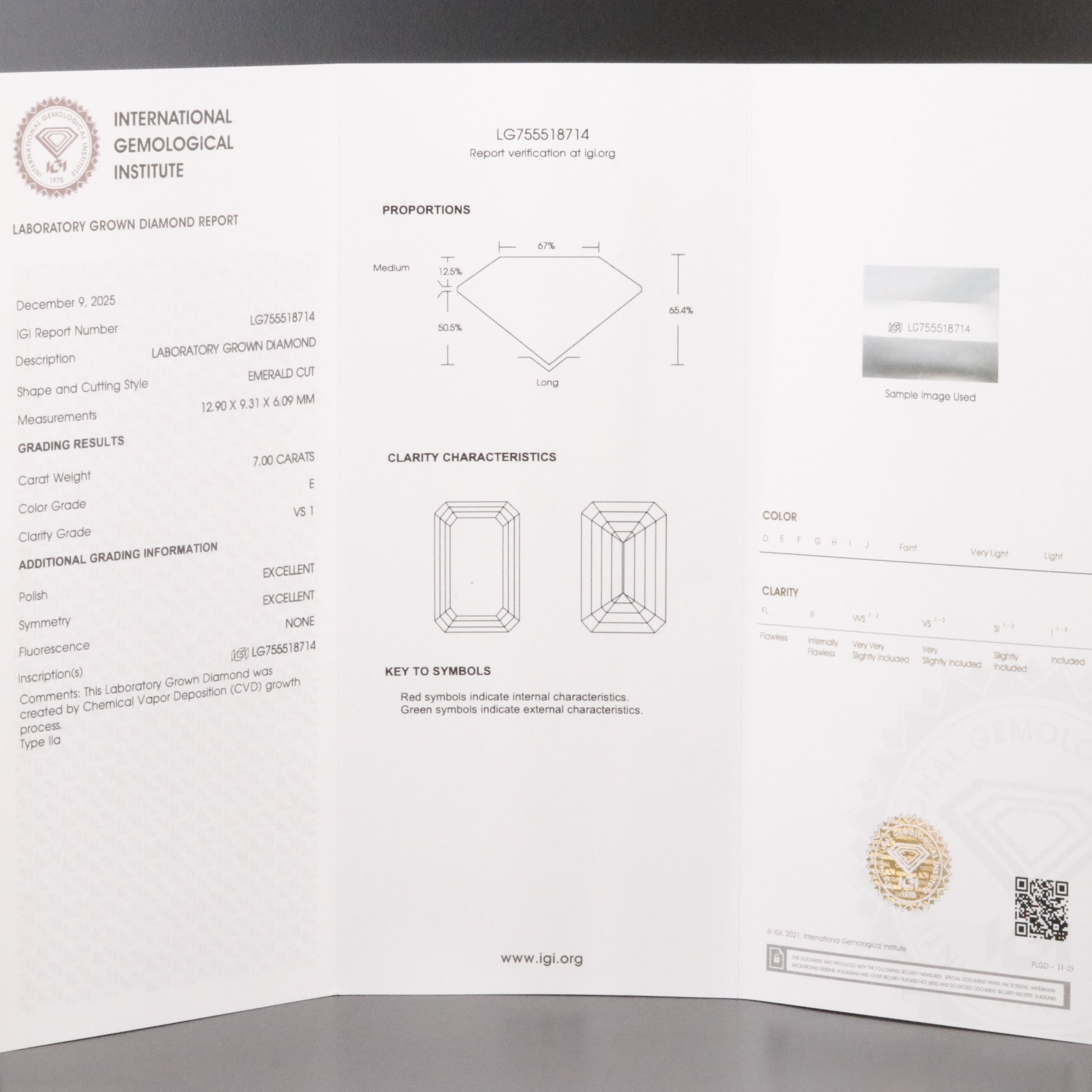 Platinum 8.16 CTW Lab Grown Diamond Ring with IGI Report