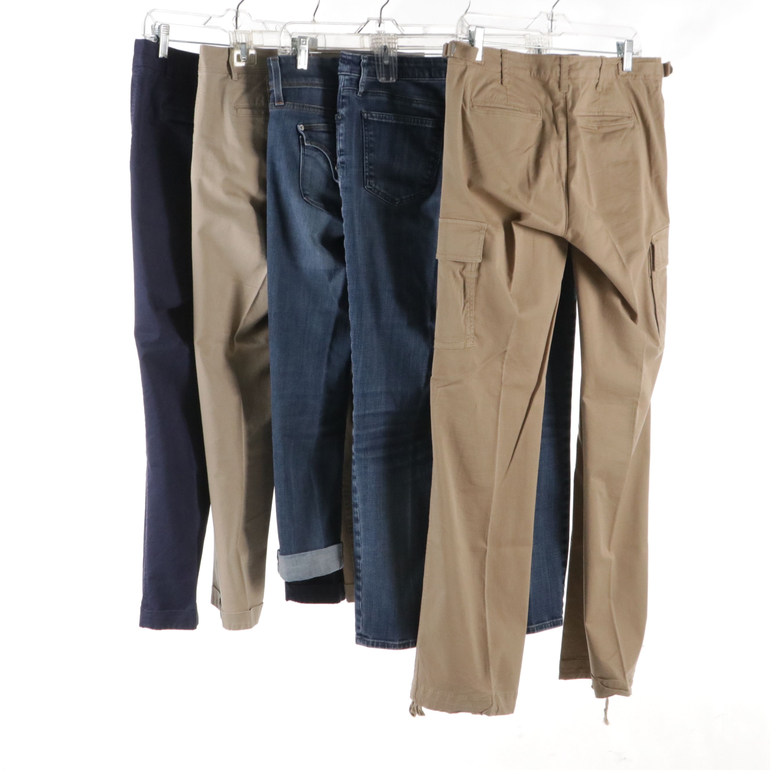 Banana Republic Roll-Up City Chino Pants, Tory Burch Cargo Pants & Other Jeans