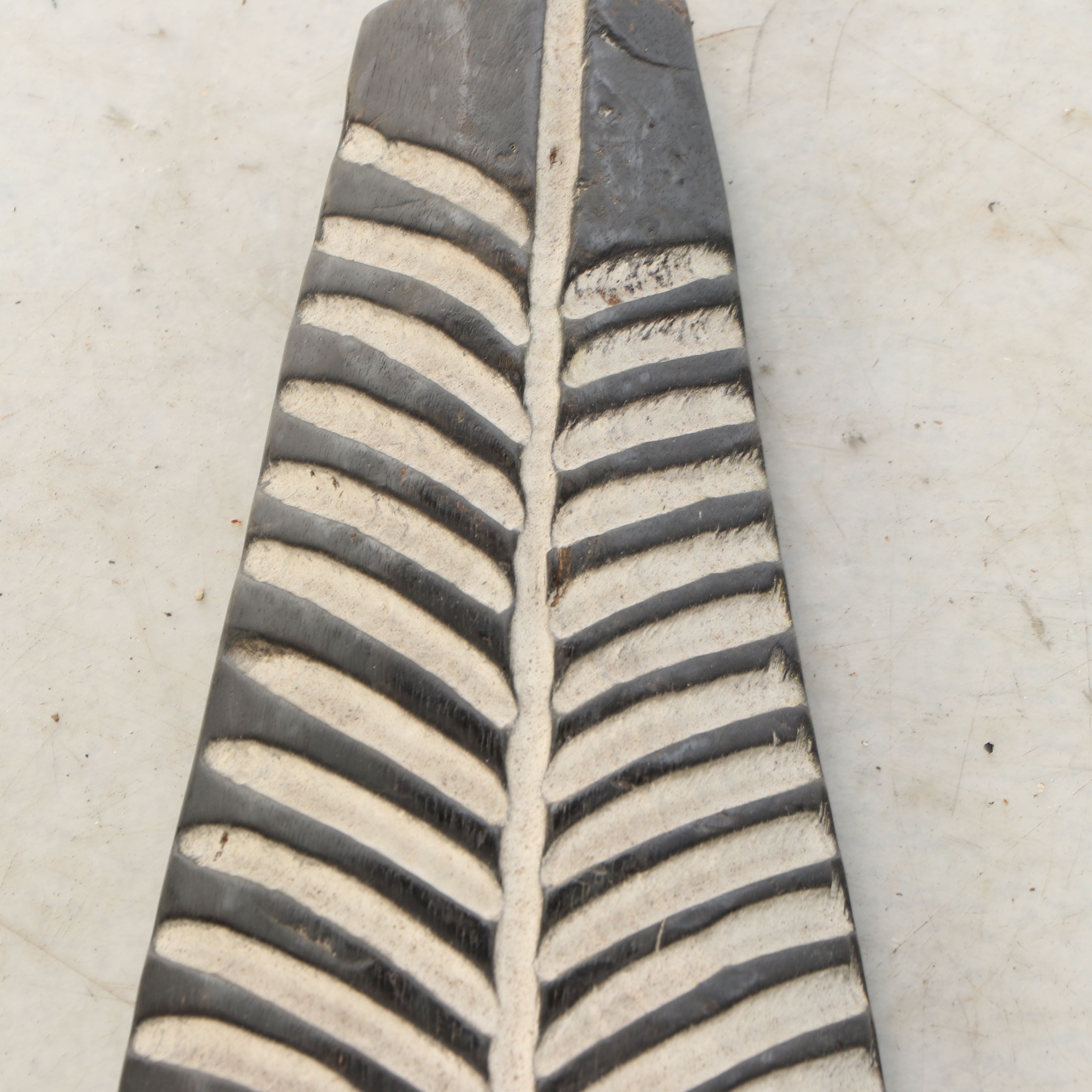 Three Cameroon Bamileke Carved Wood Long Shields