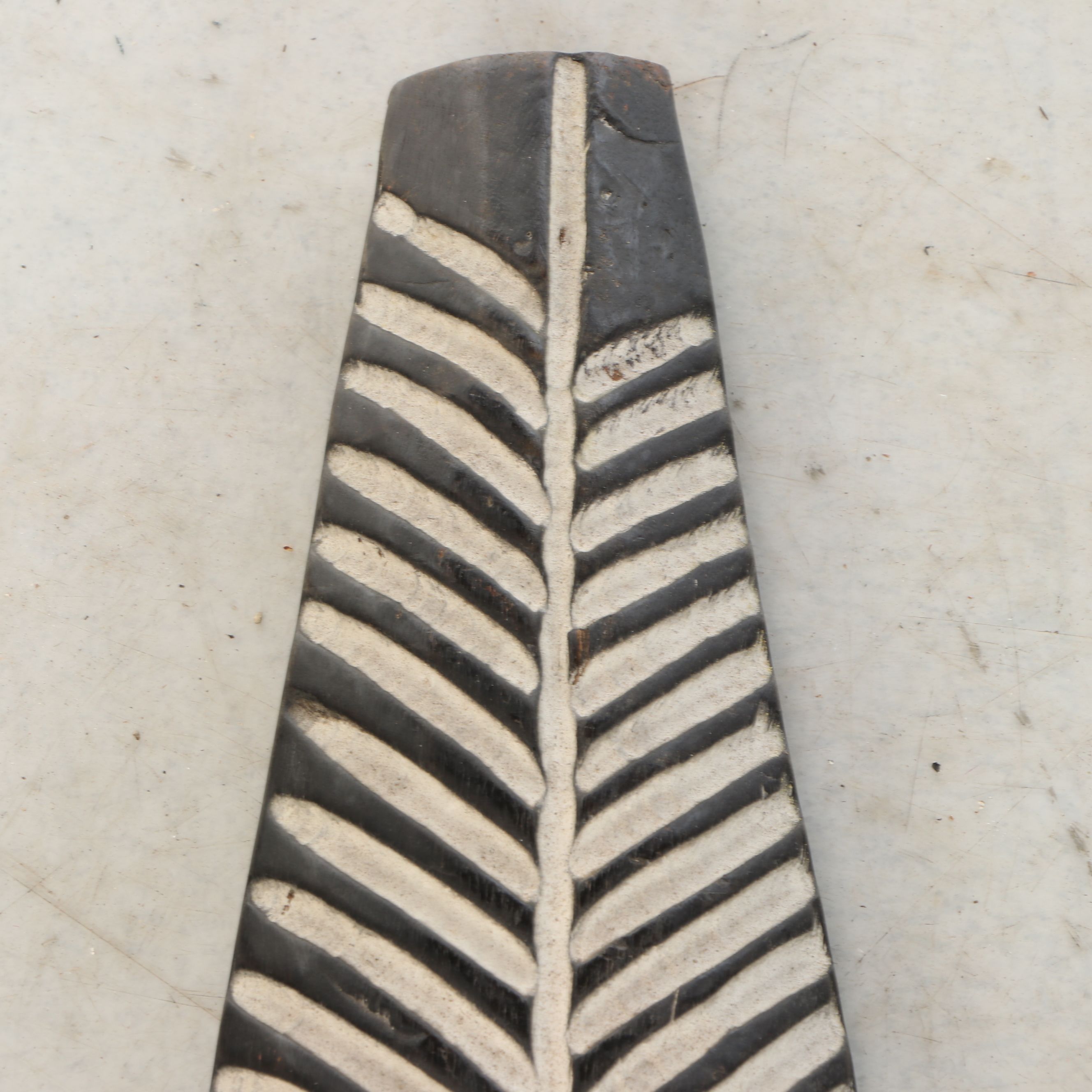 Three Cameroon Bamileke Carved Wood Long Shields