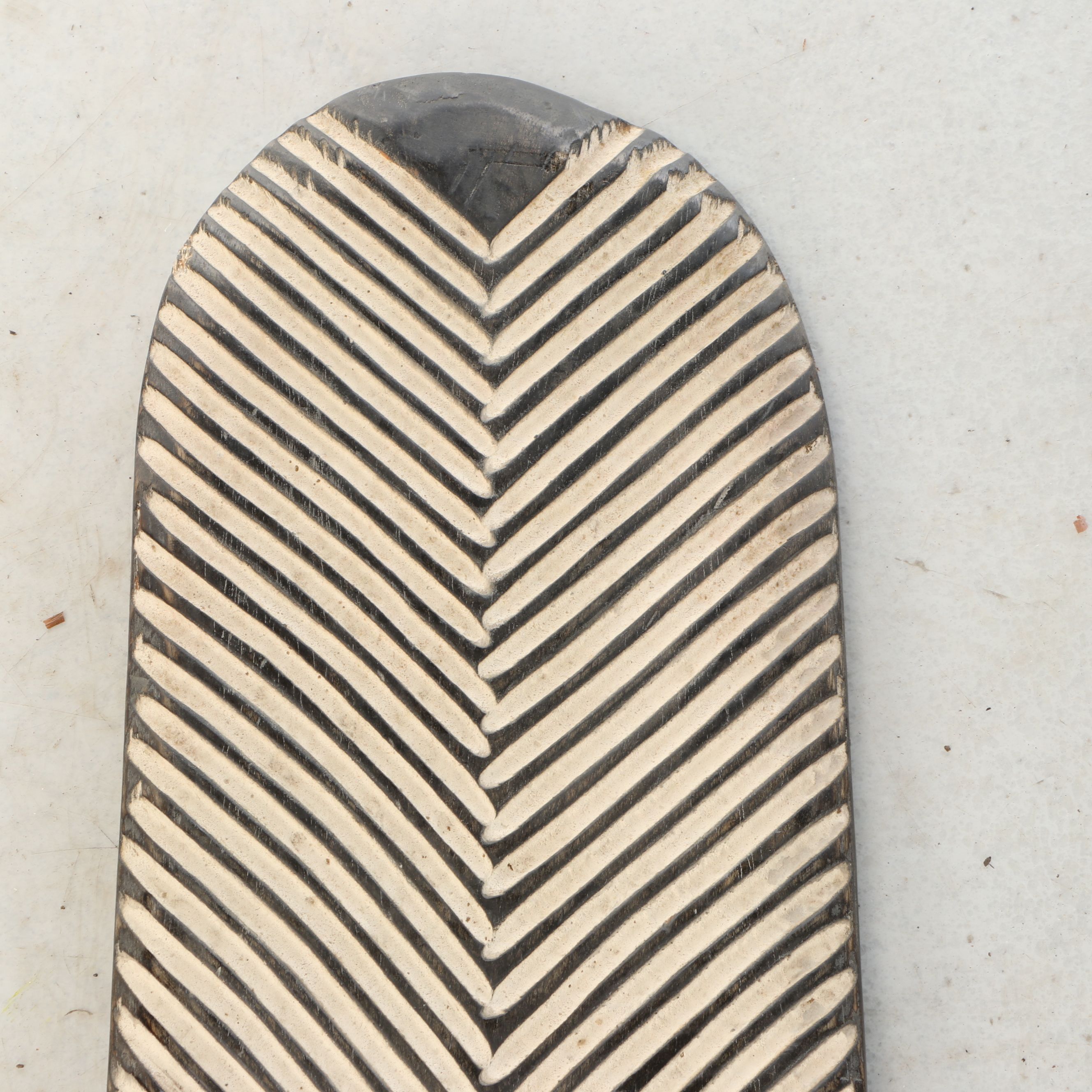 Three Cameroon Bamileke Carved Wood Long Shields