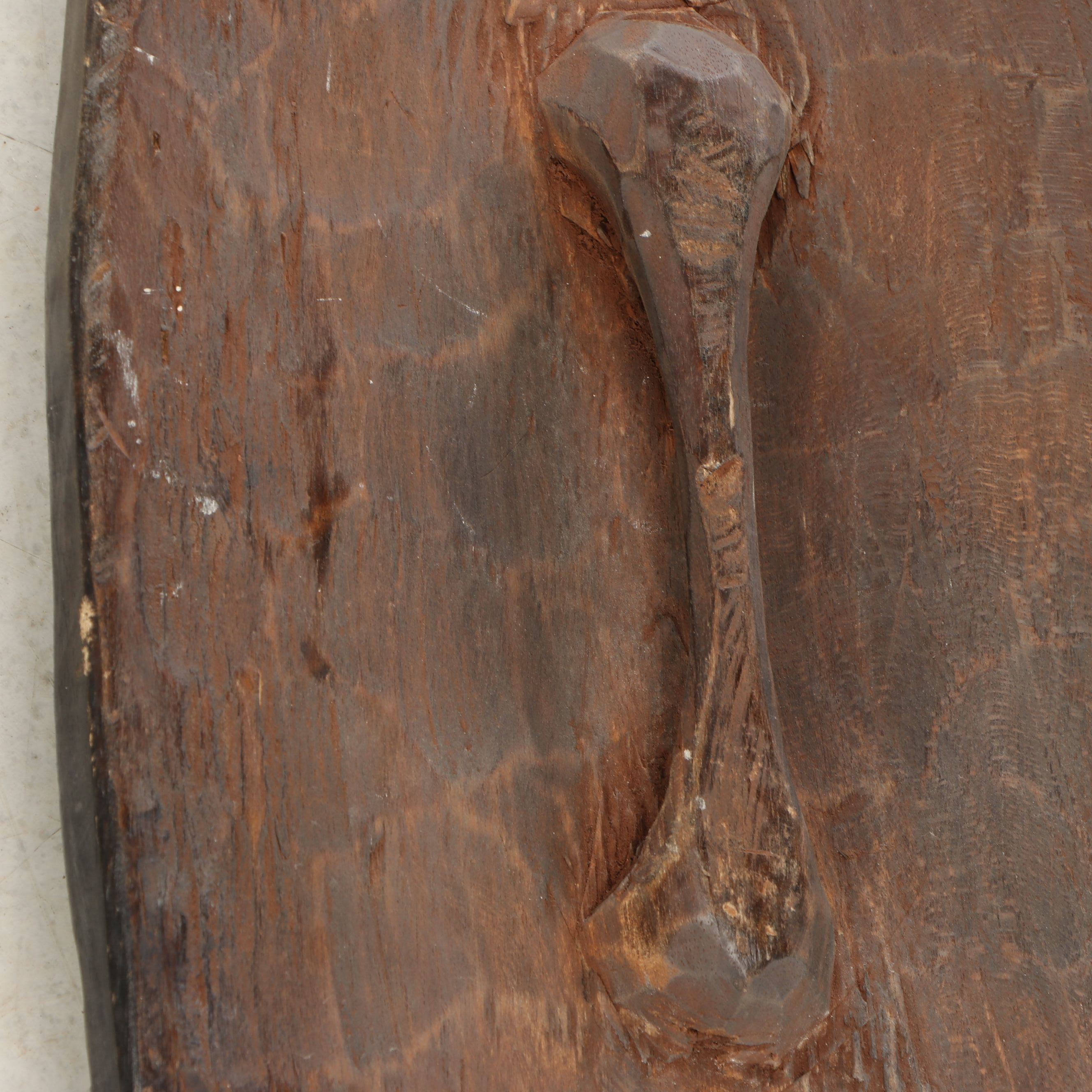 Three Cameroon Bamileke Carved Wood Long Shields