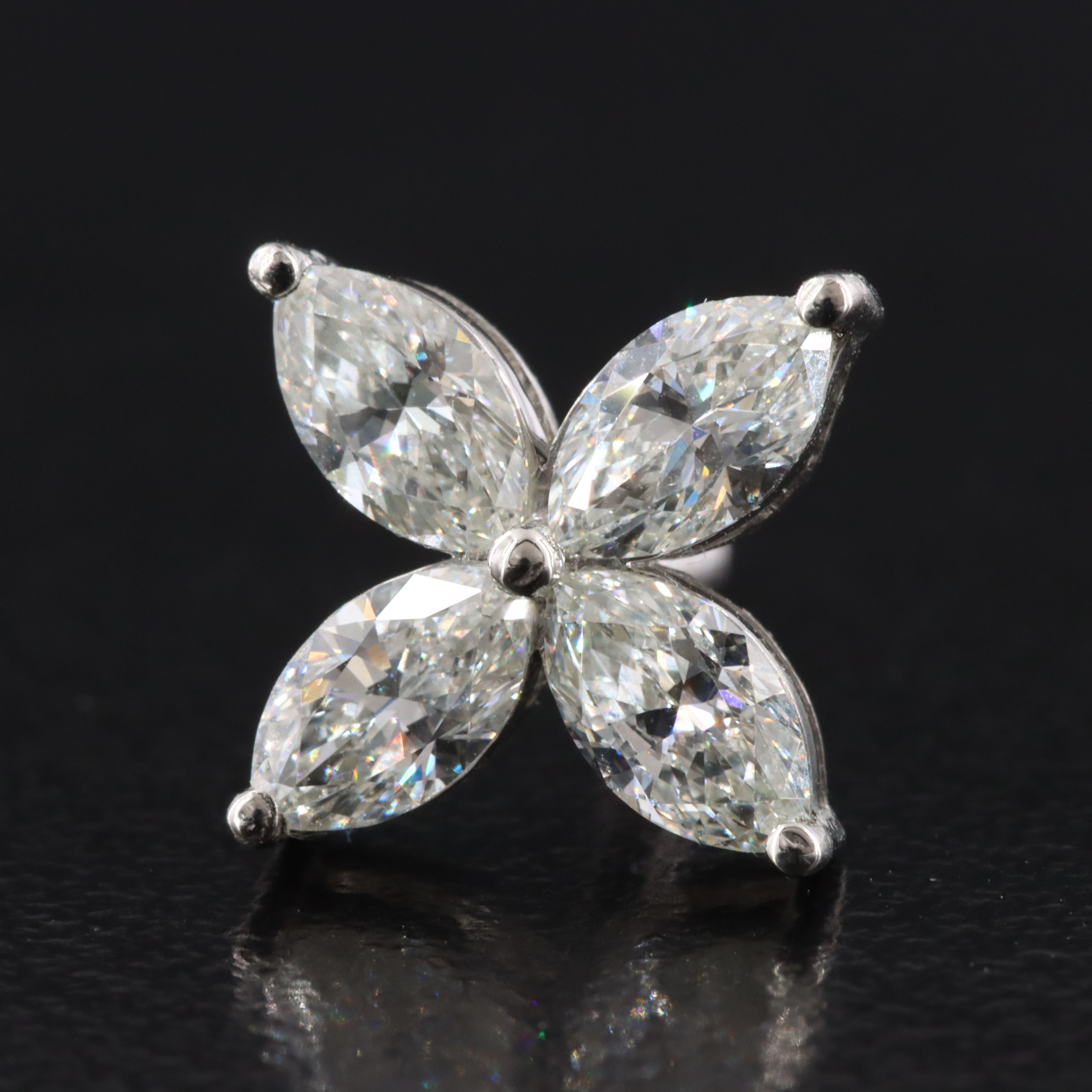 Platinum 1.80 CTW Diamond Earrings with GIA Report