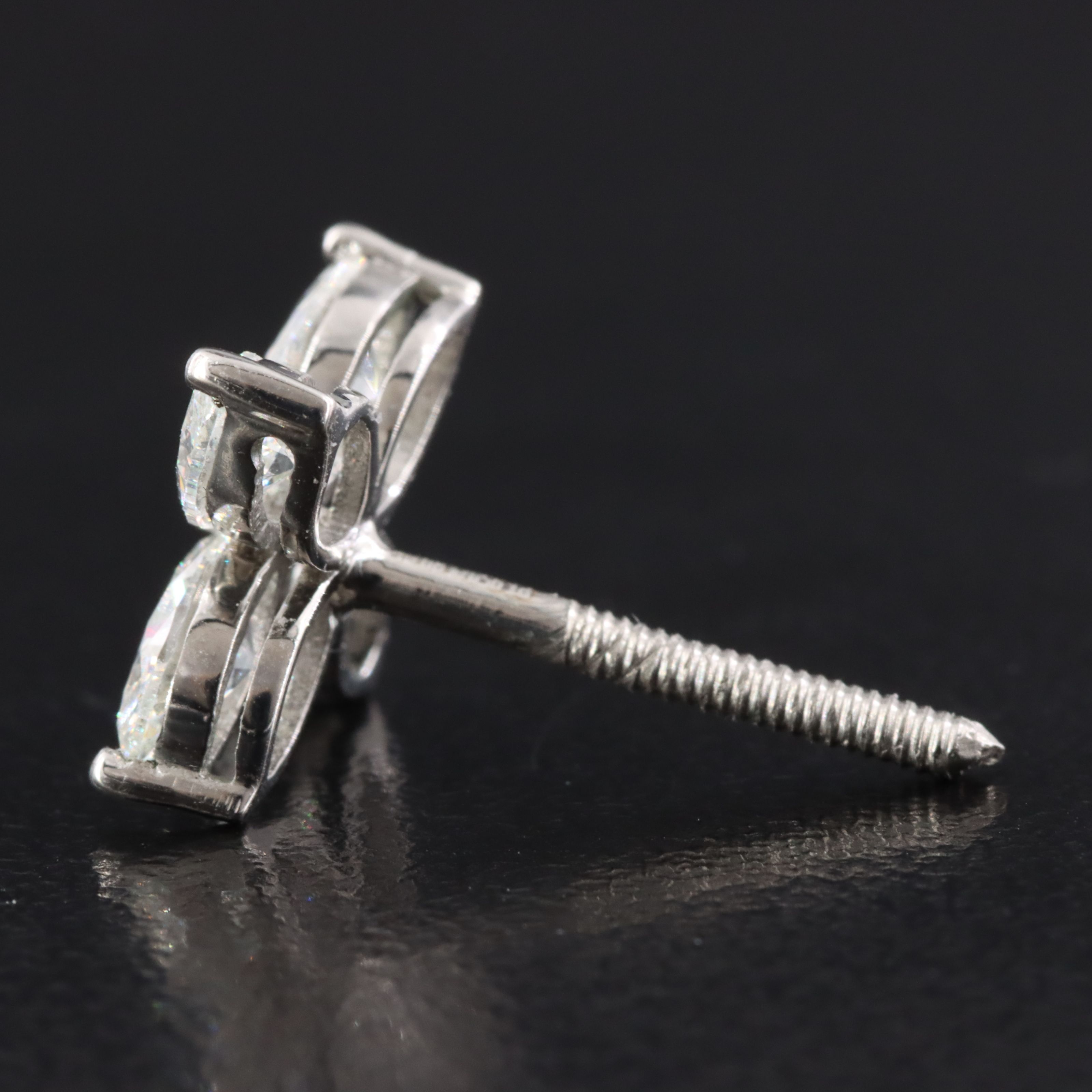 Platinum 1.80 CTW Diamond Earrings with GIA Report