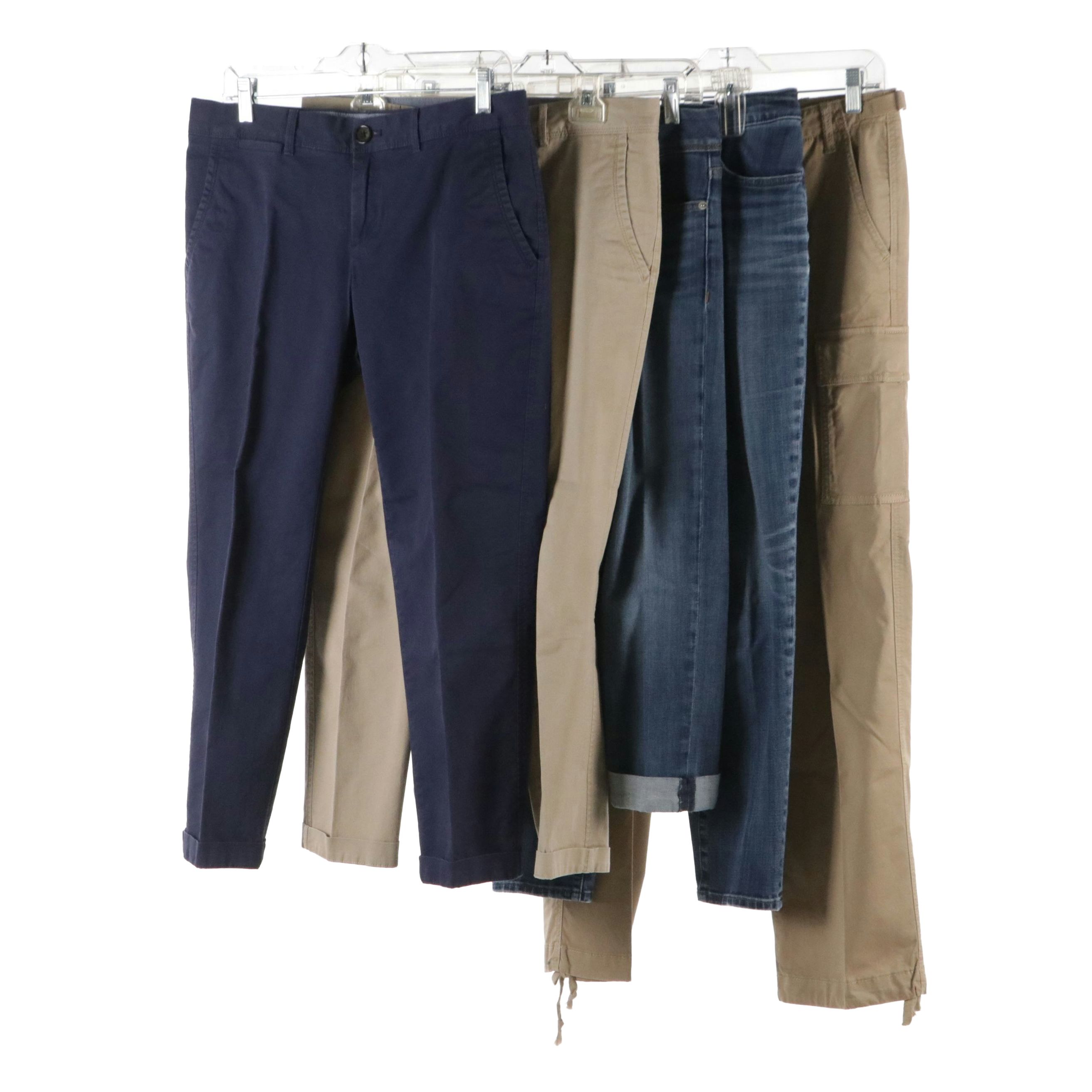 Banana Republic Roll-Up City Chino Pants, Tory Burch Cargo Pants & Other Jeans