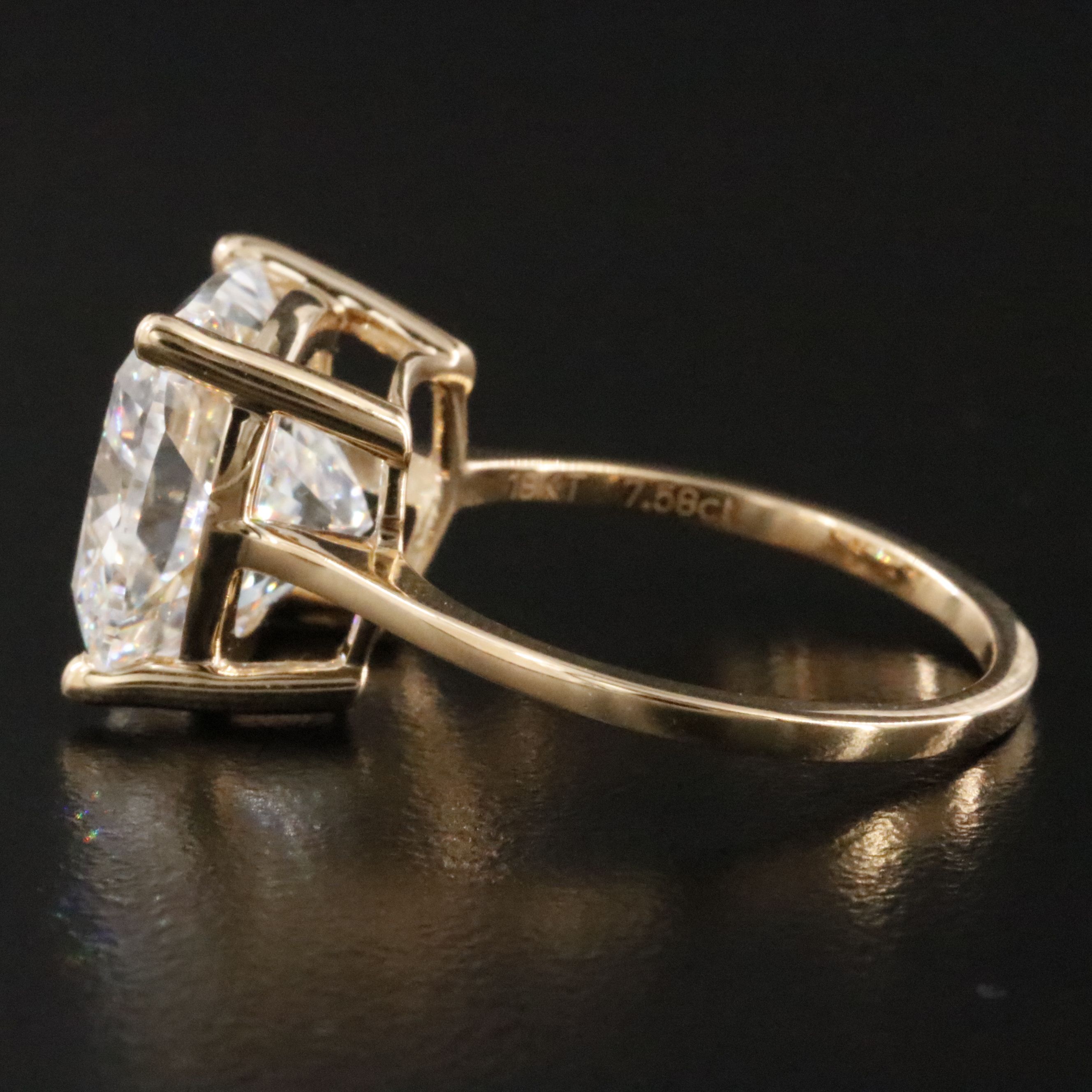 18K 7.58 CTW Lab Grown Diamond Ring with IGI Report