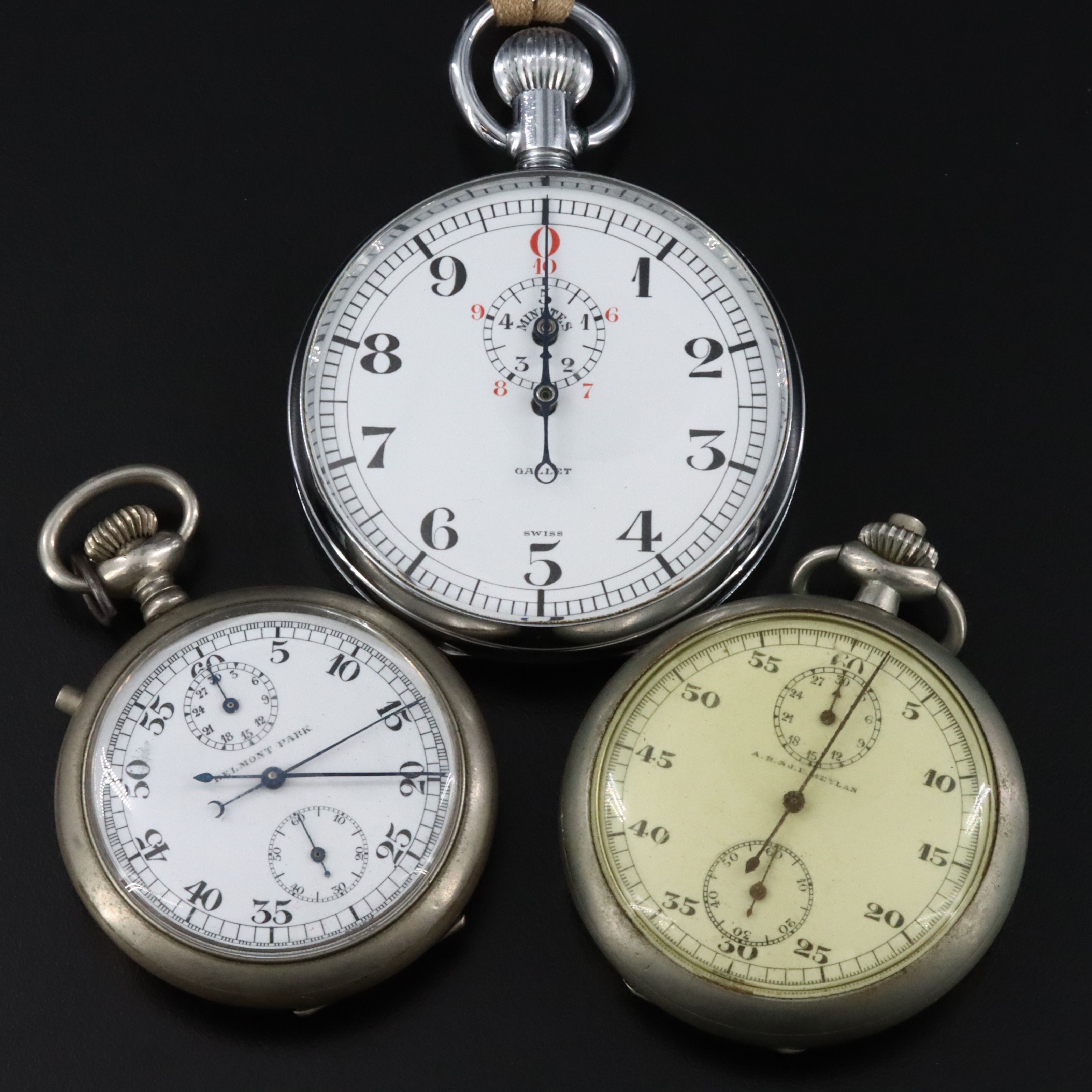 E.Heuer Co. Jules Racine & Co and Meylan Stop Watch Selection