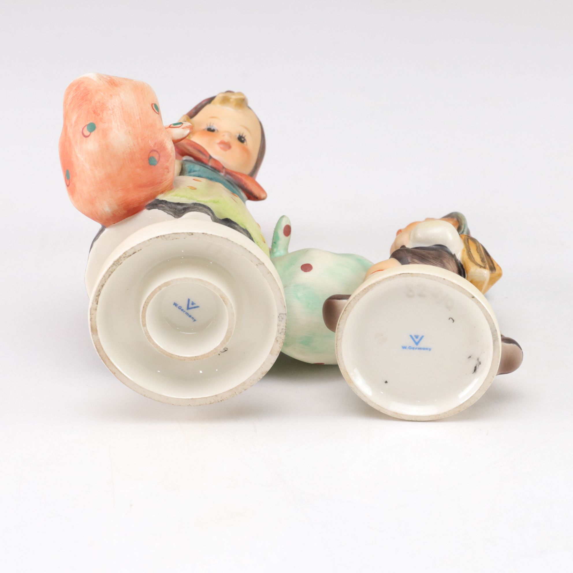 Hummel "School Boy" Figurines with Silver Plate Bowls and More