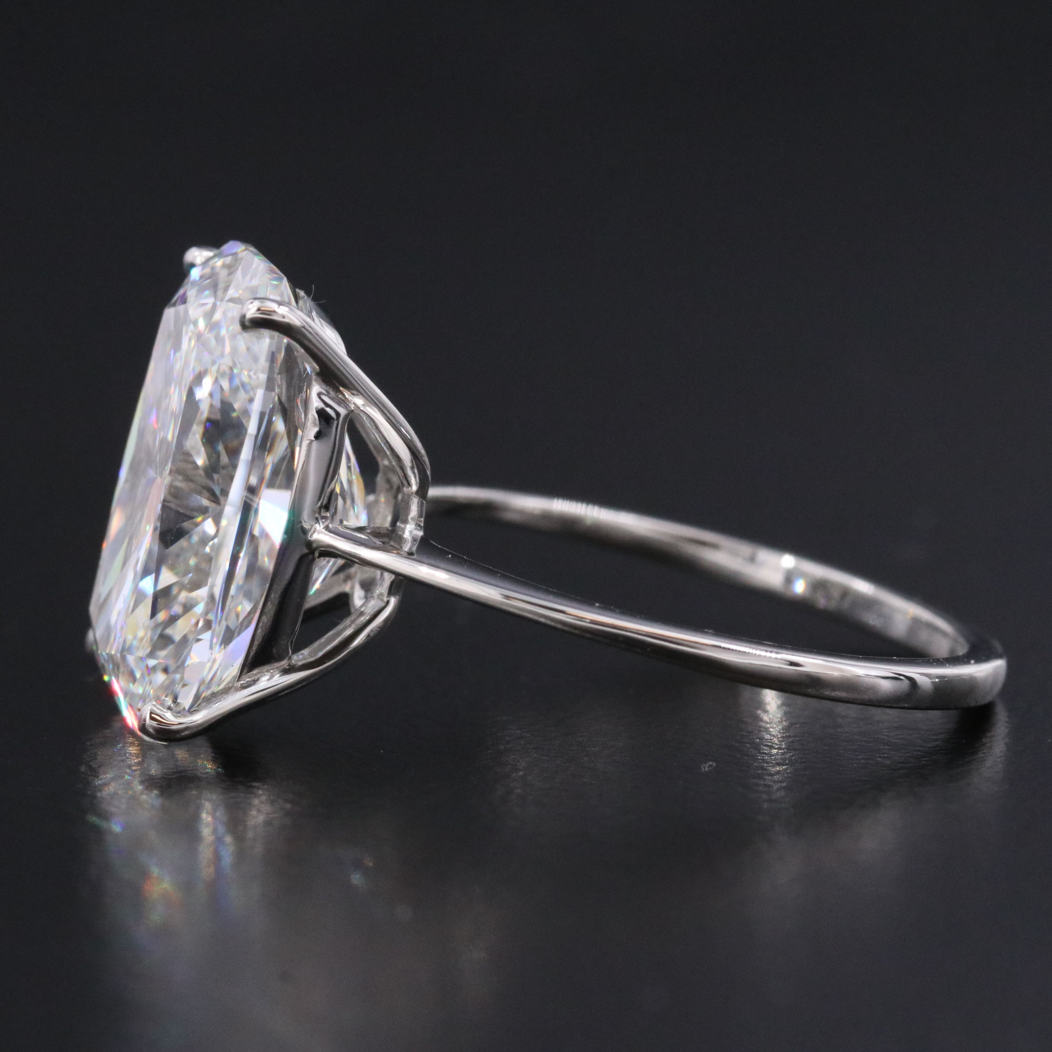 Platinum 7.20 CT Lab Grown Diamond Solitaire Ring with IGI Report