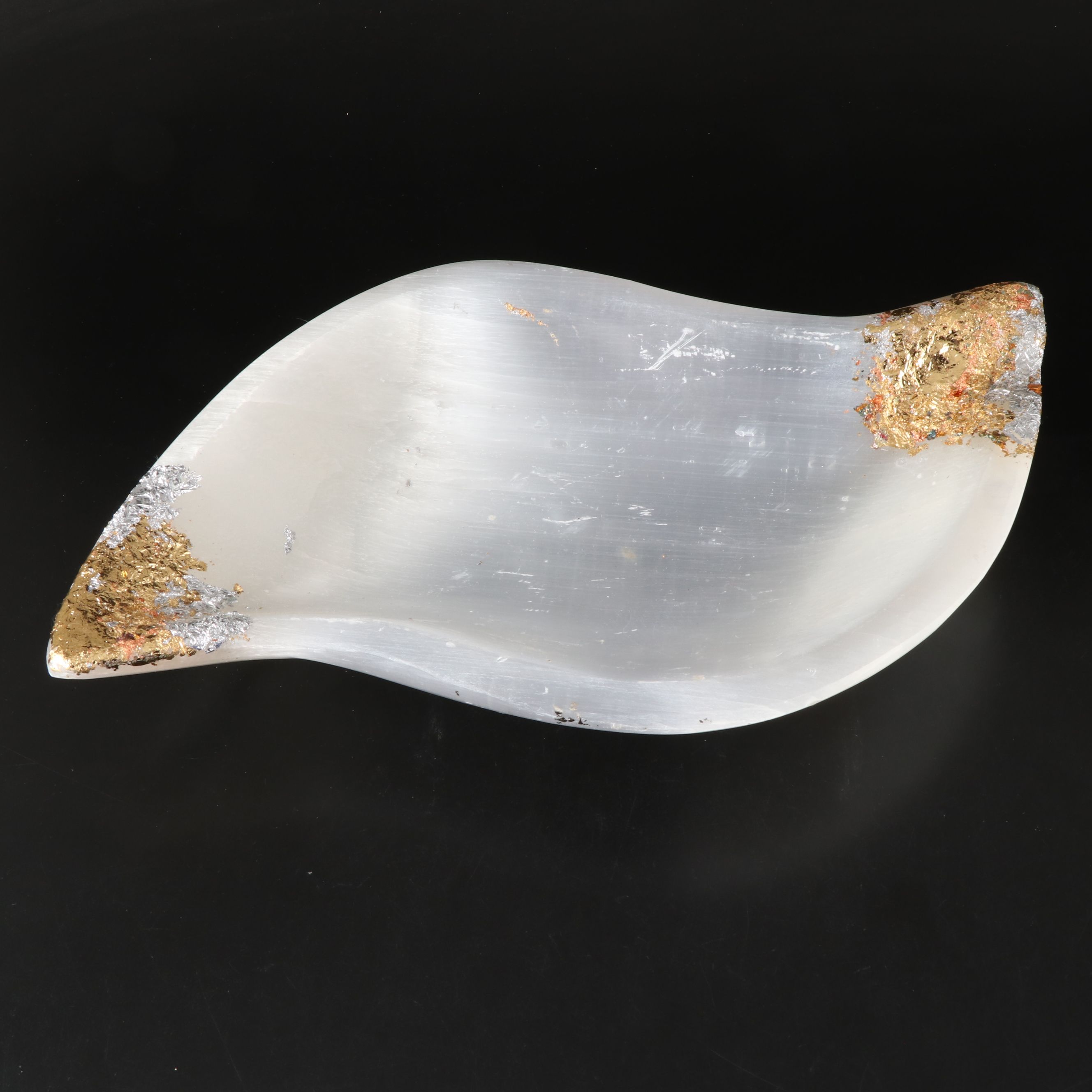 Gilt Decorated Selenite Bowls