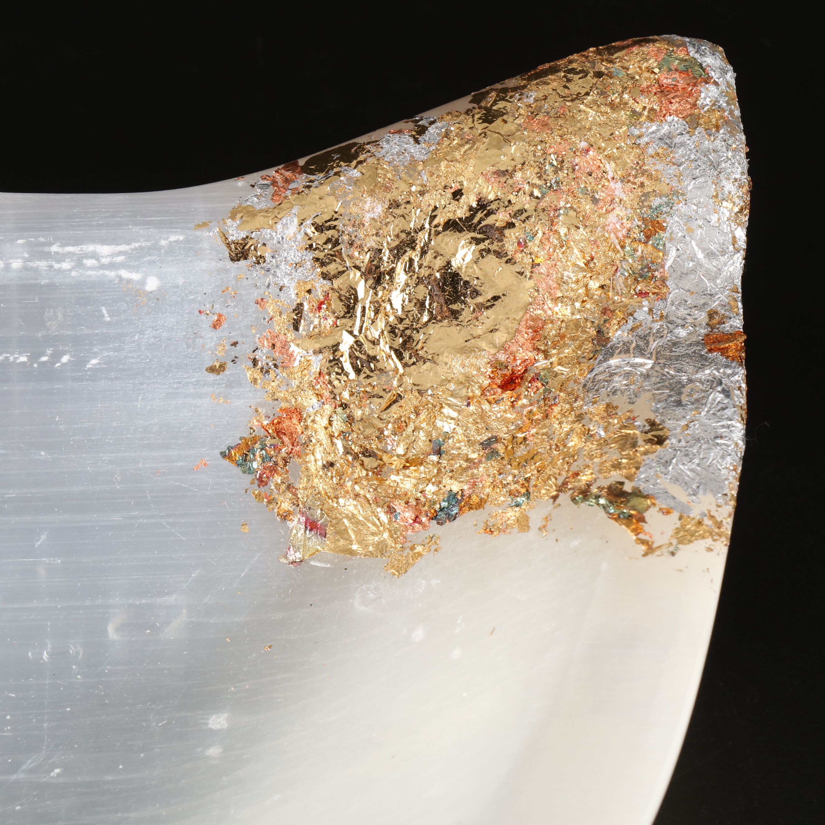 Gilt Decorated Selenite Bowls