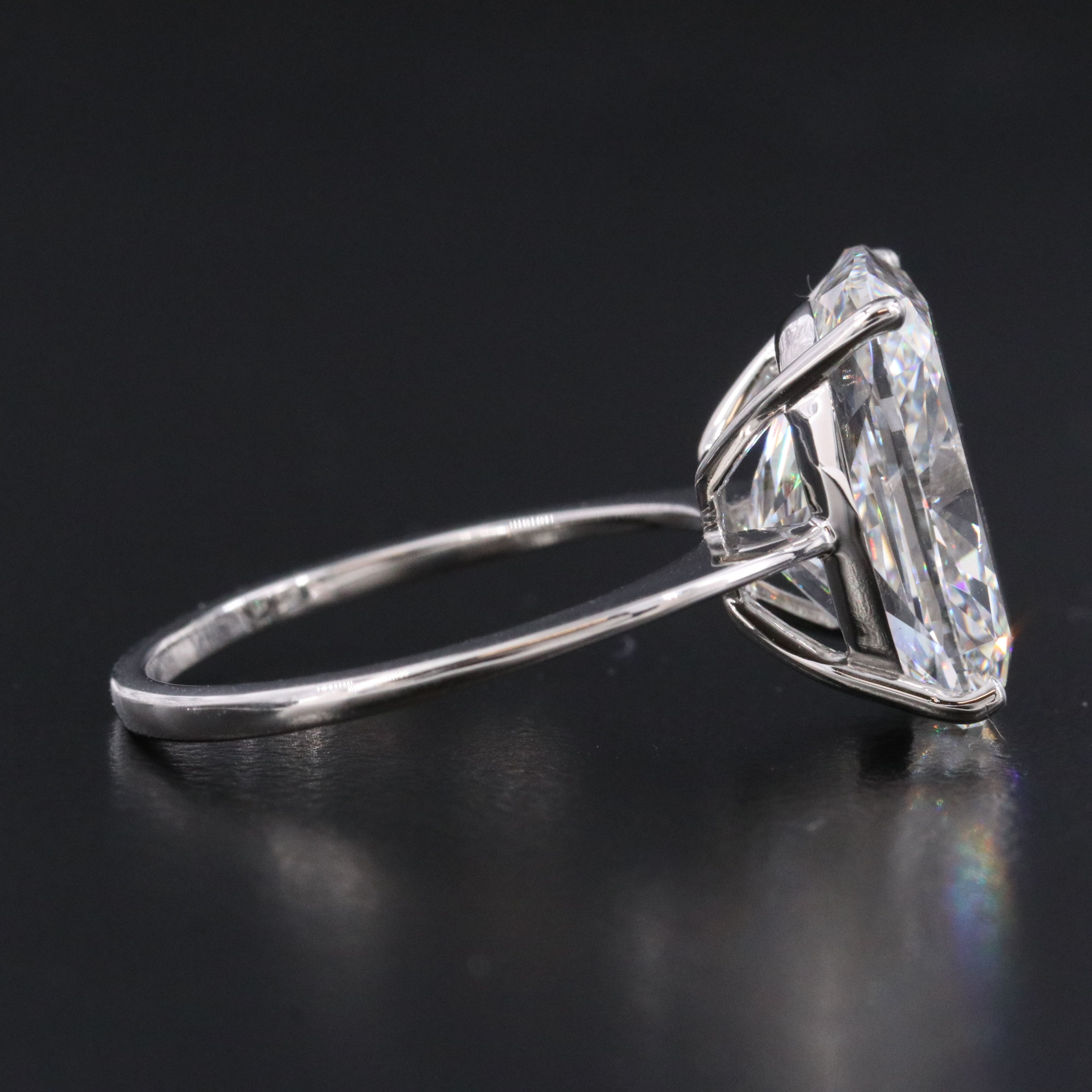 Platinum 7.20 CT Lab Grown Diamond Solitaire Ring with IGI Report