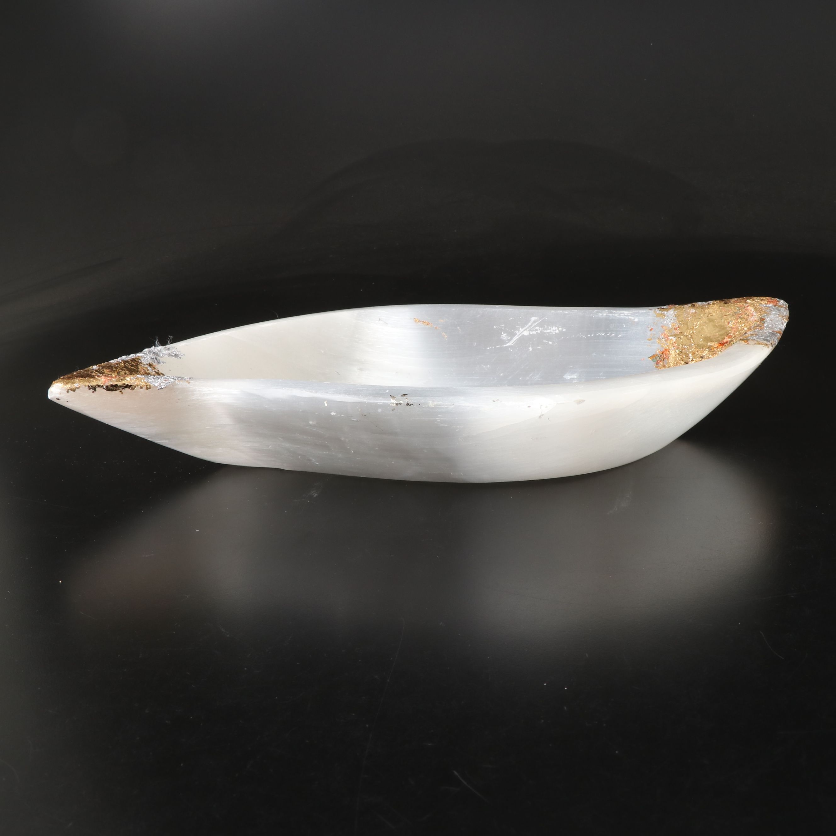 Gilt Decorated Selenite Bowls