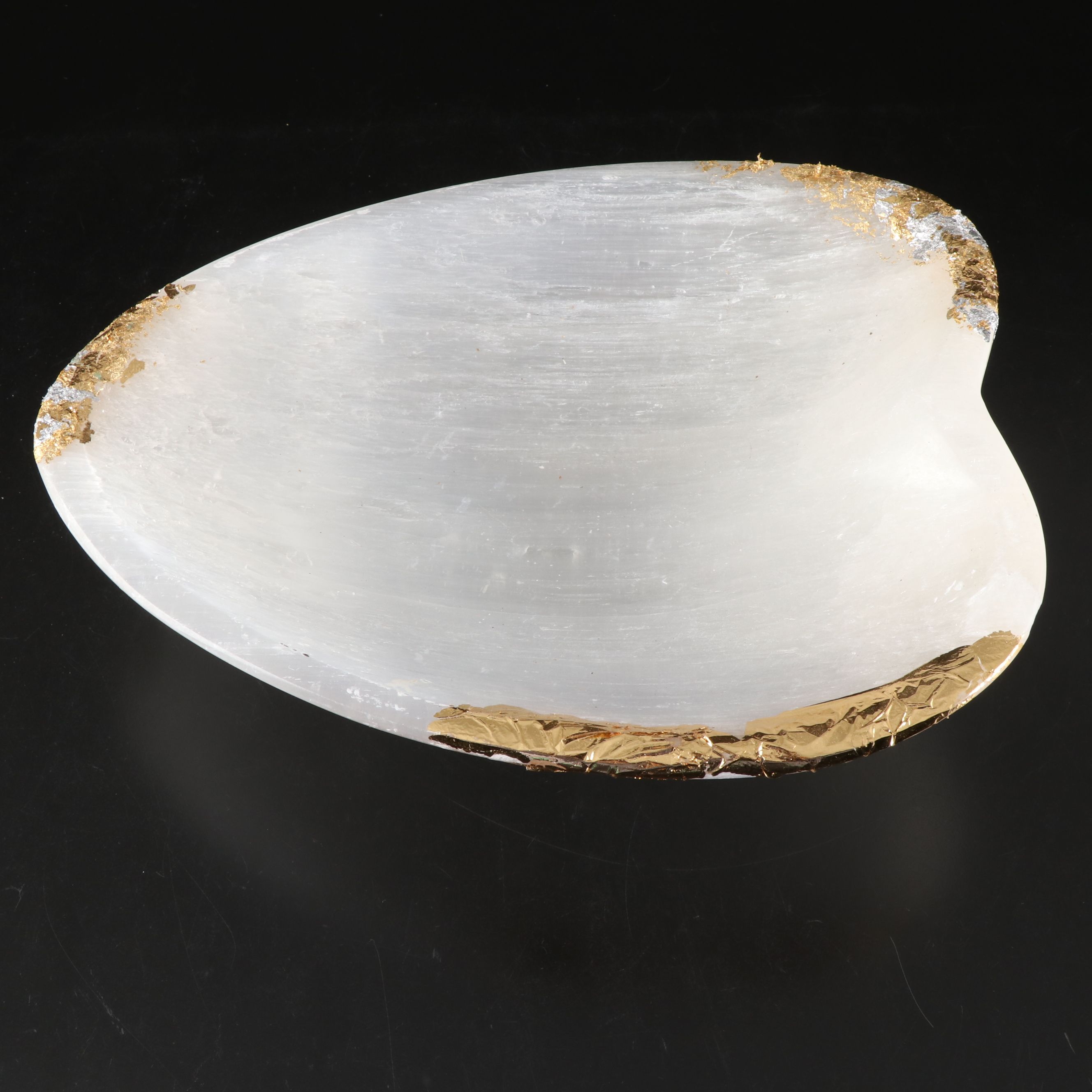 Gilt Decorated Selenite Bowls
