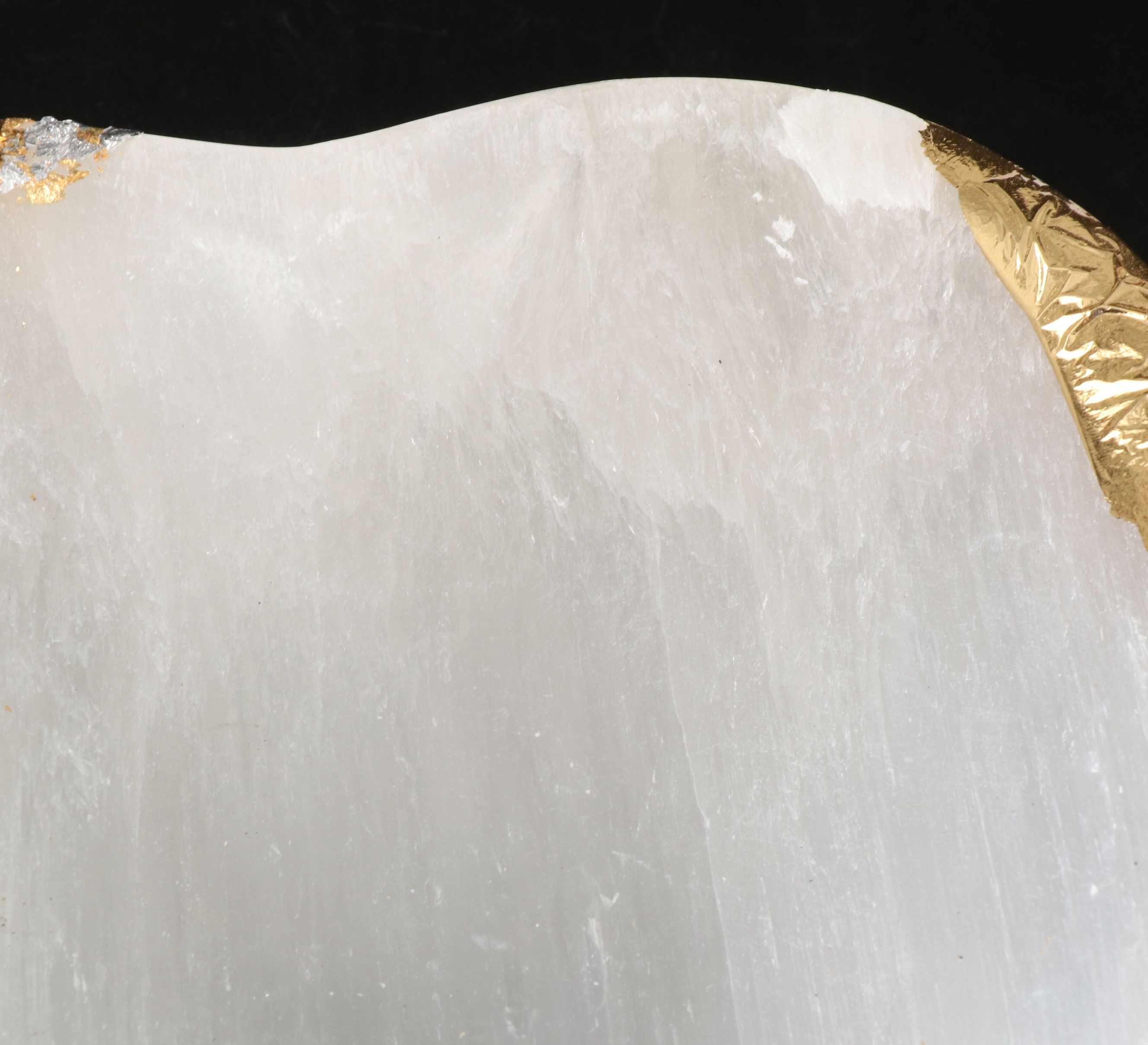 Gilt Decorated Selenite Bowls