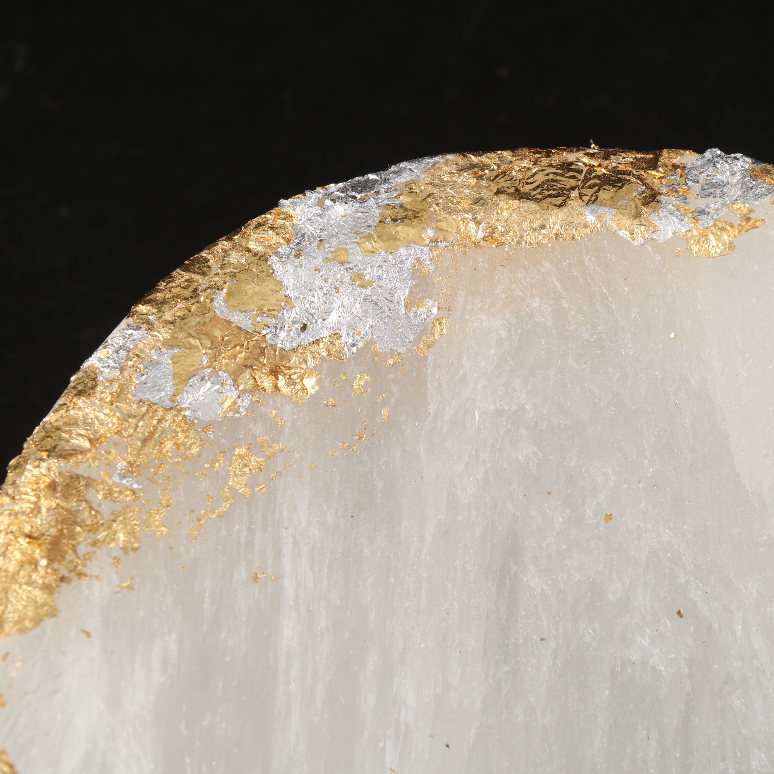 Gilt Decorated Selenite Bowls