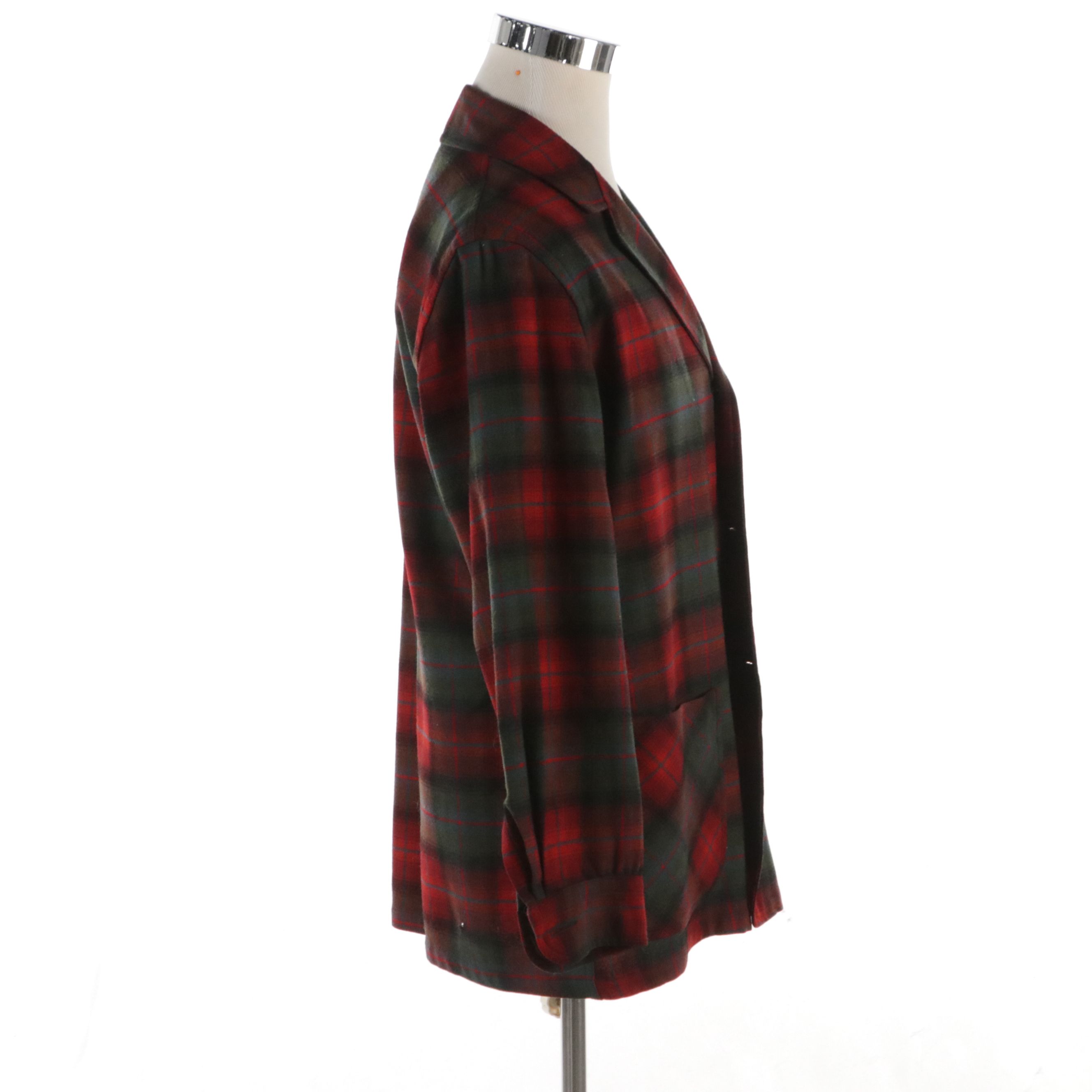 Men's Pendleton 49er Shirt Jacket in Plaid Wool, Circa 1970
