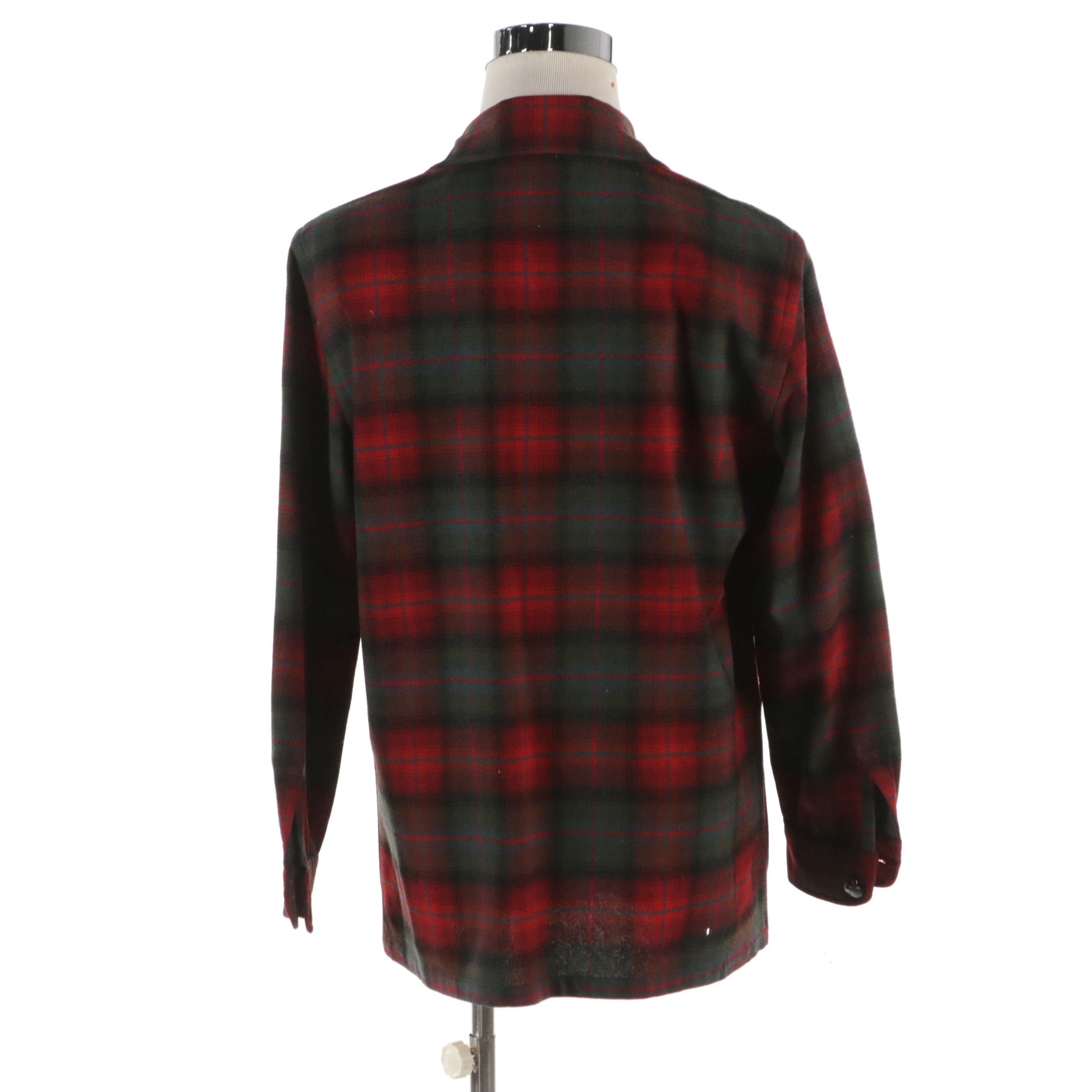 Men's Pendleton 49er Shirt Jacket in Plaid Wool, Circa 1970