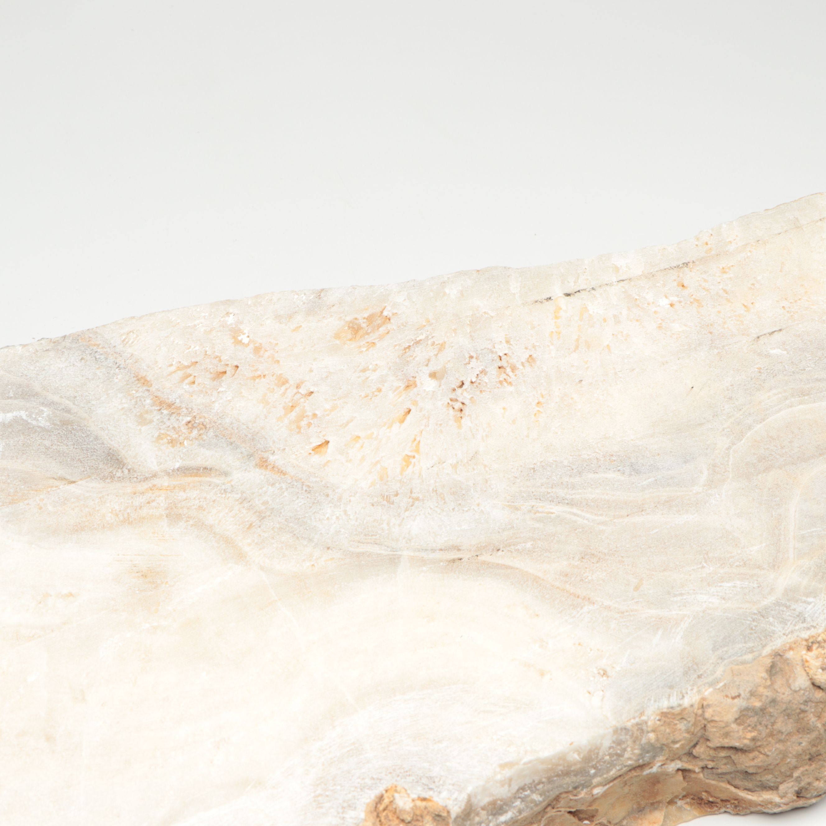 Cut and Polished Calcite Marble Centerpiece Bowl