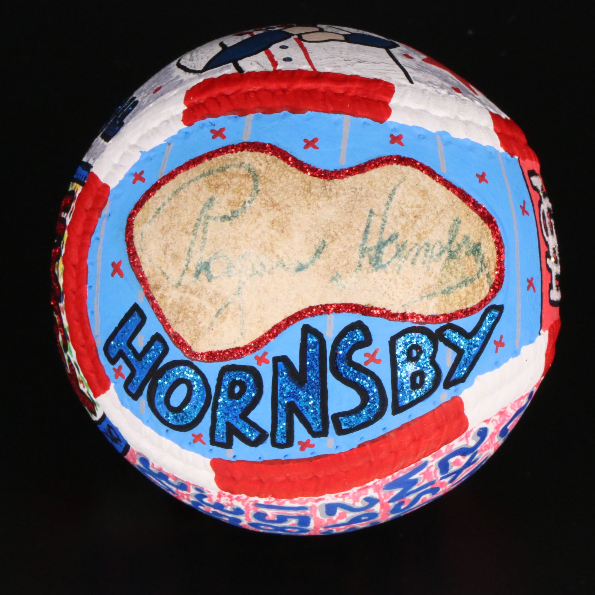 Rogers Hornsby Signed Carter X Painted Baseball, JSA