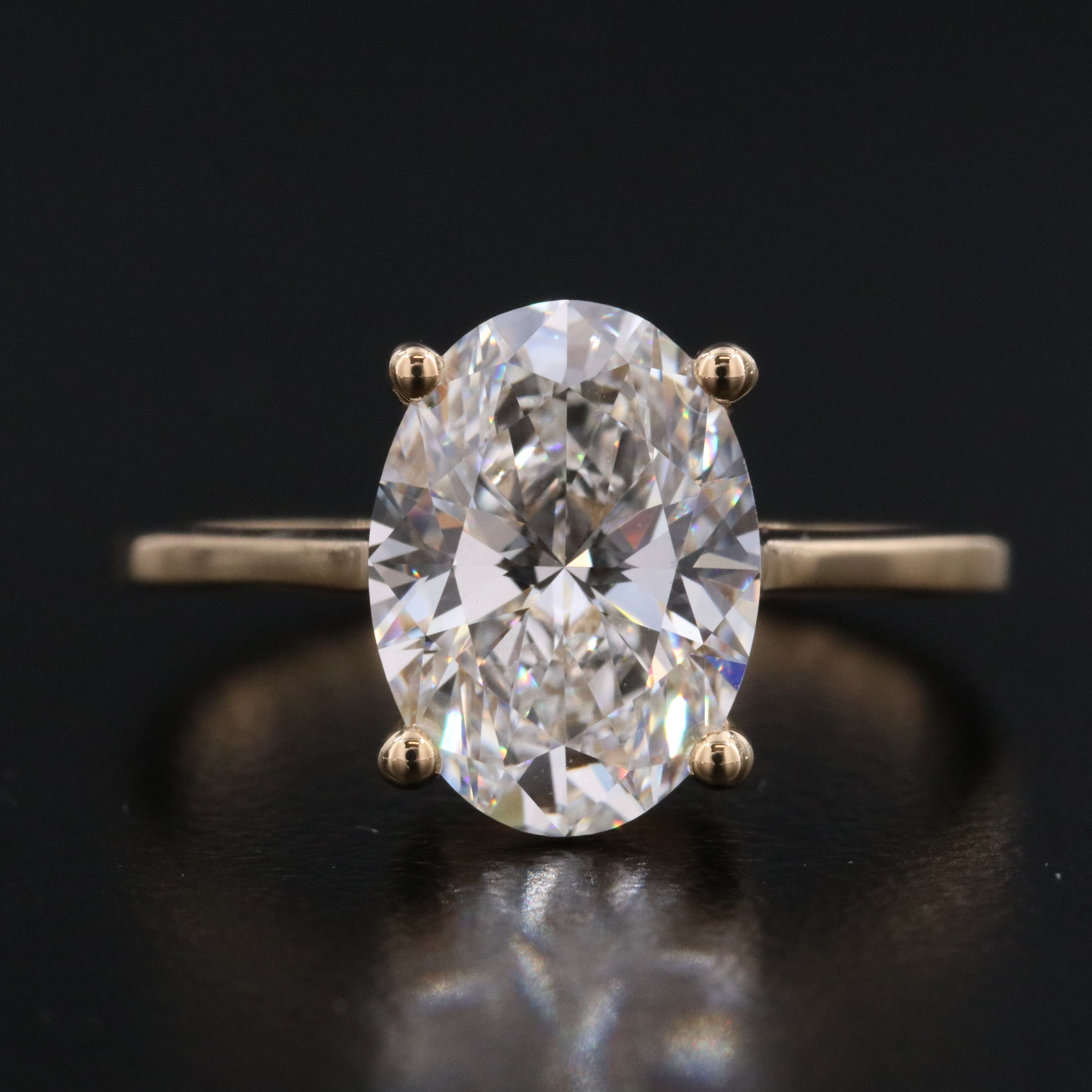 18K 2.98 CT Lab Grown Diamond Solitaire Ring with IGI Report