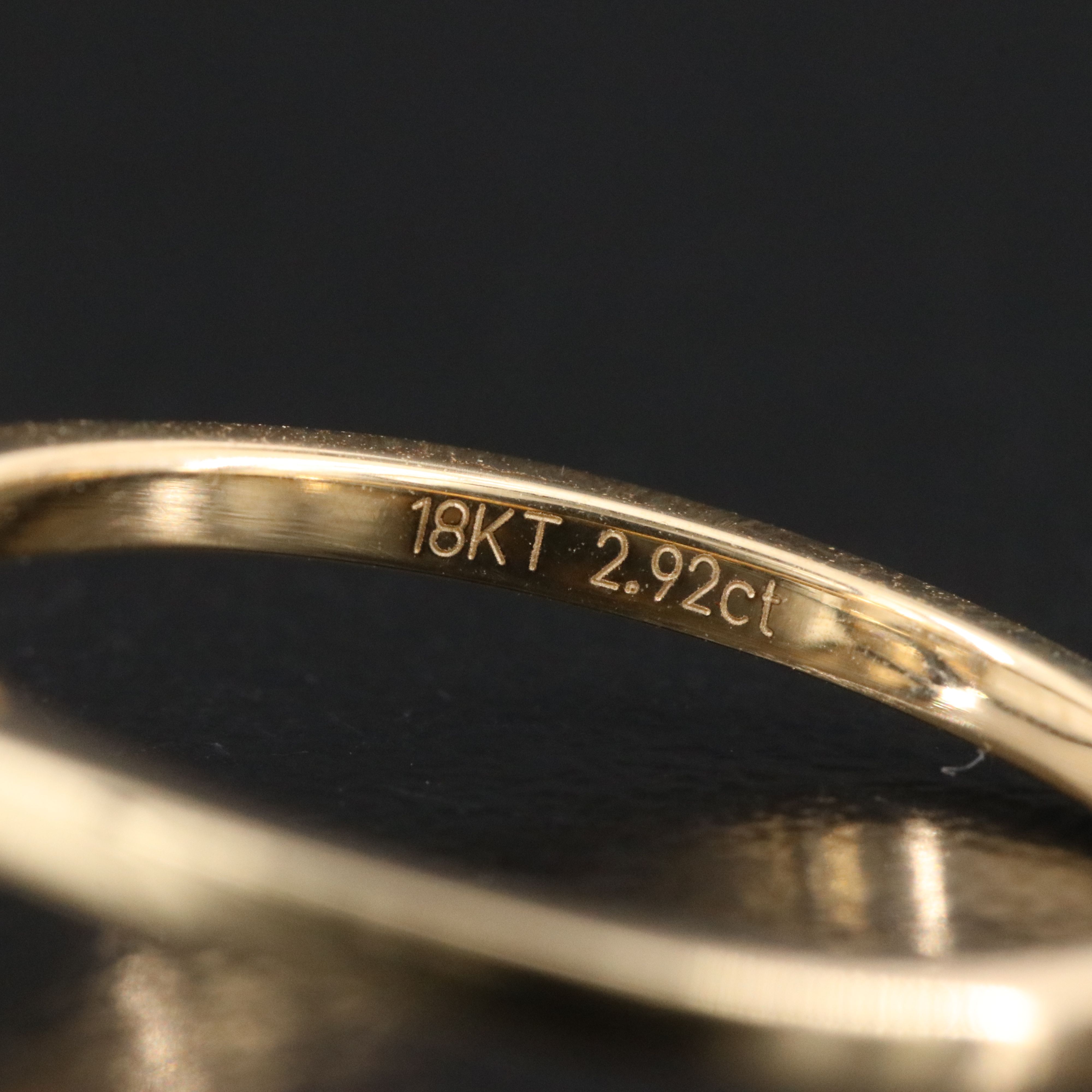 18K 2.92 CT Lab Grown Diamond Solitaire Ring with IGI Report