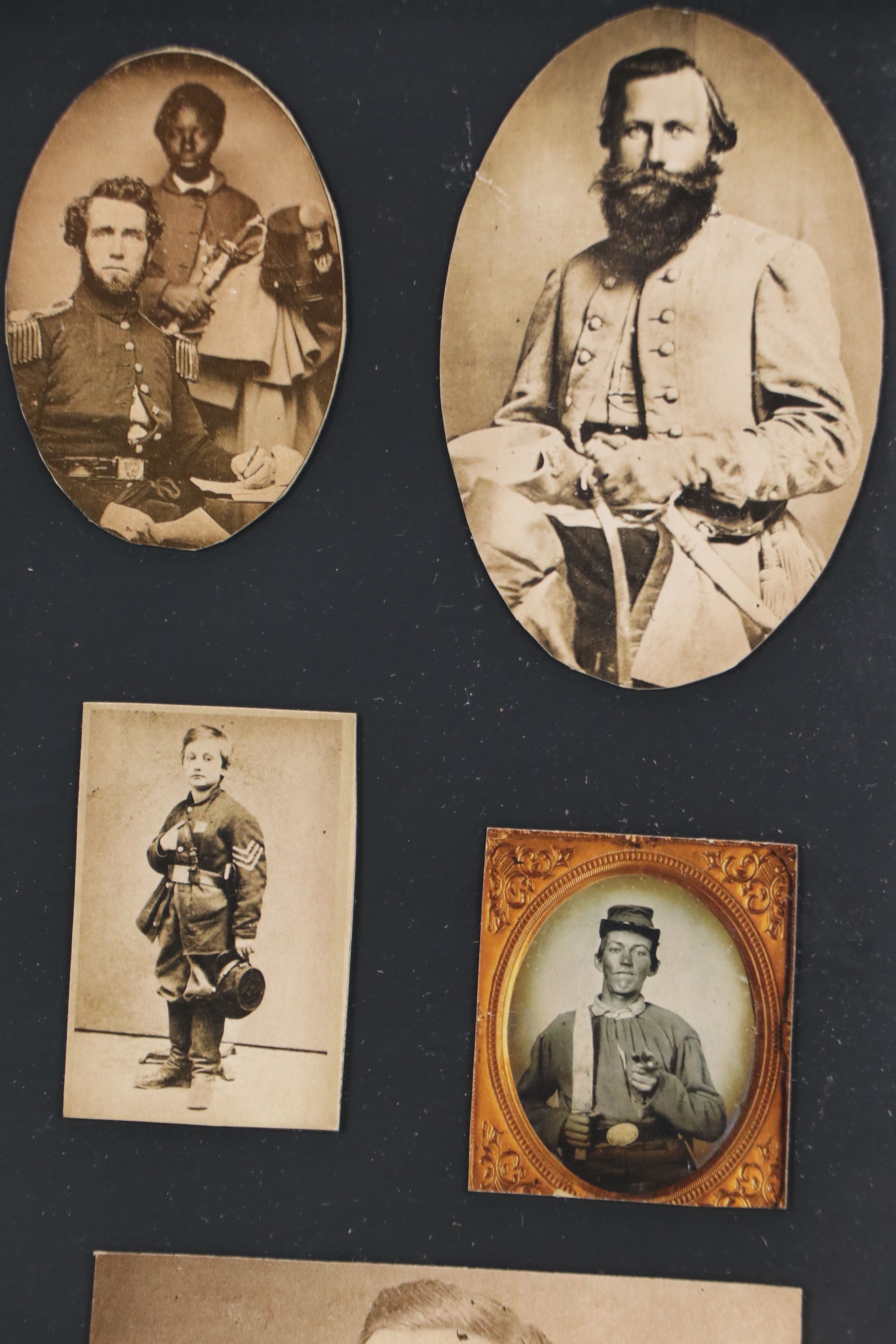 Offset Lithographs of Civil War Era Enlistees and Map of Louisiana Forts