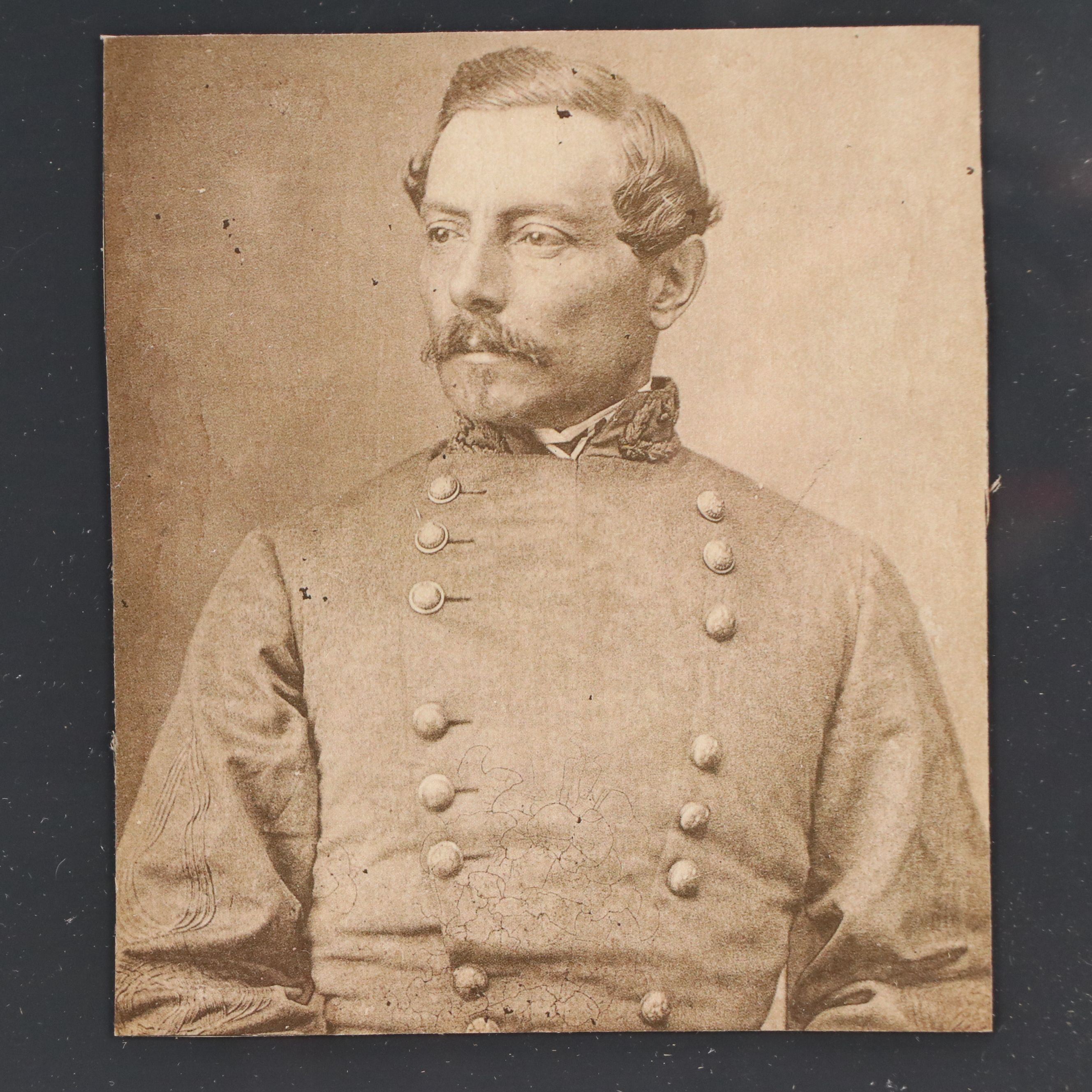 Offset Lithographs of Civil War Era Enlistees and Map of Louisiana Forts