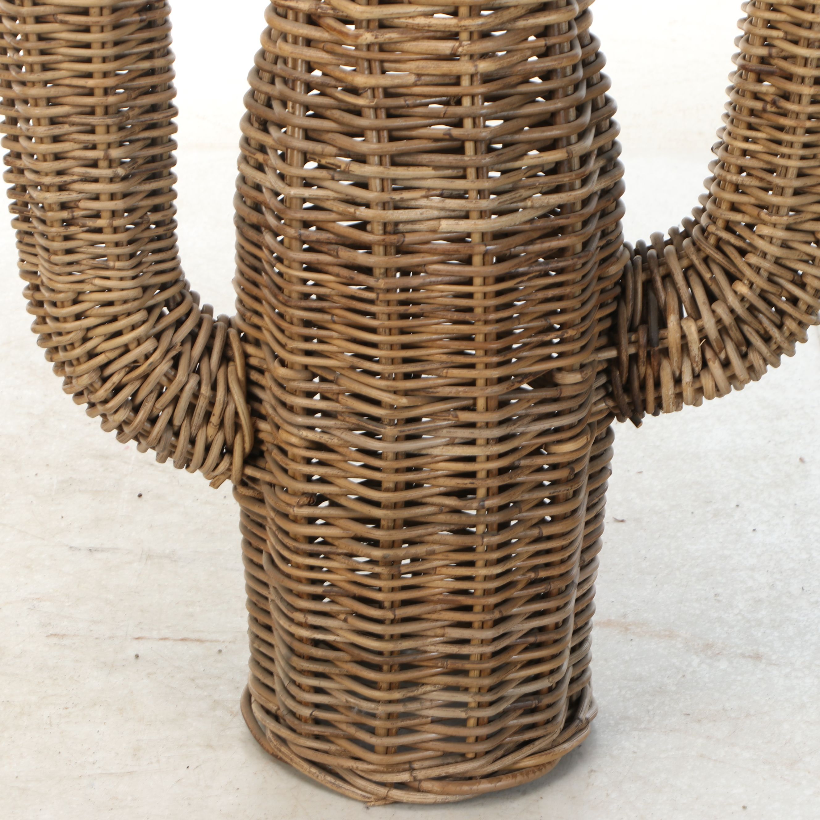 Set of Three Wicker Woven Cacti Figurines