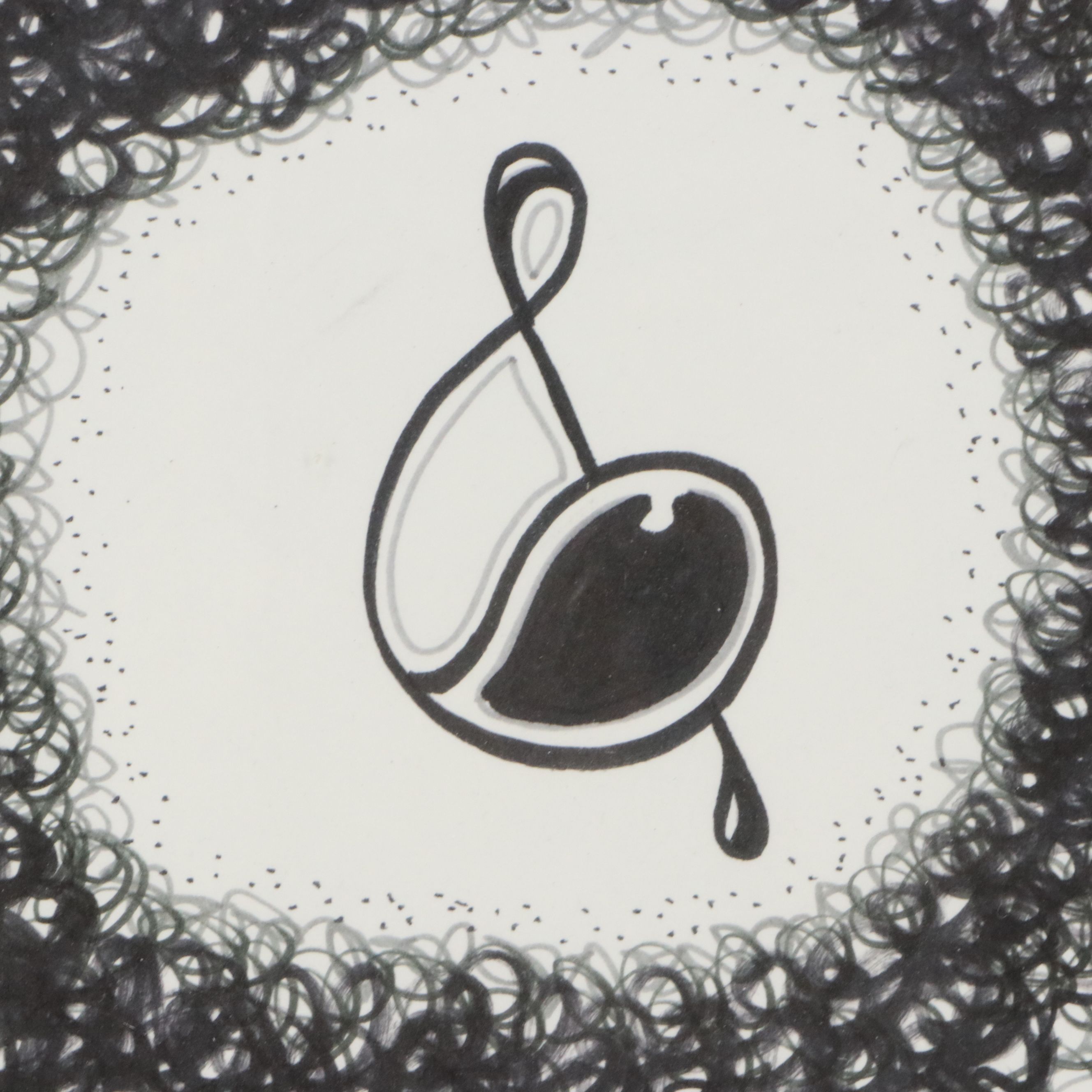 Ink Drawing of Stylized Tree, Circa 2010