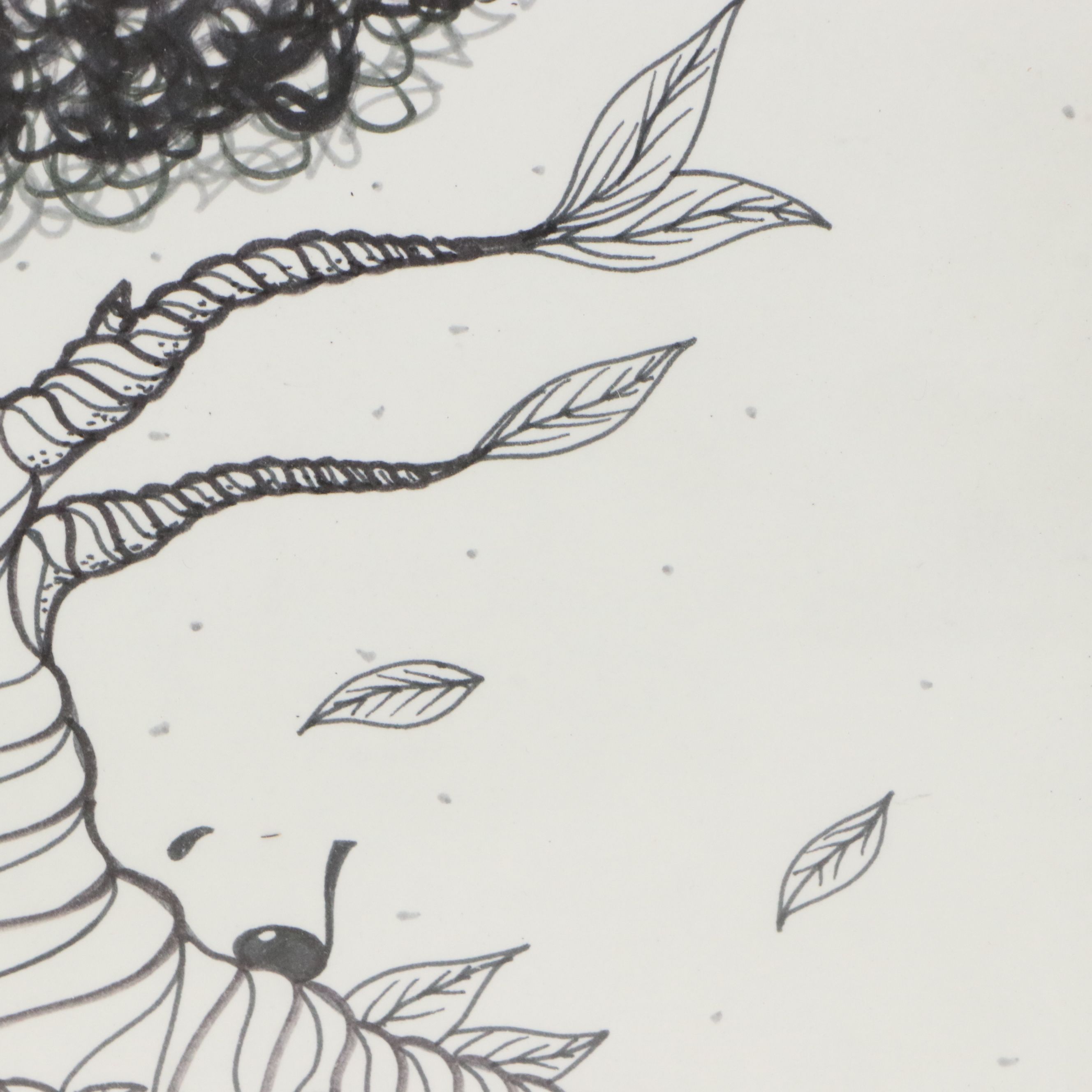 Ink Drawing of Stylized Tree, Circa 2010