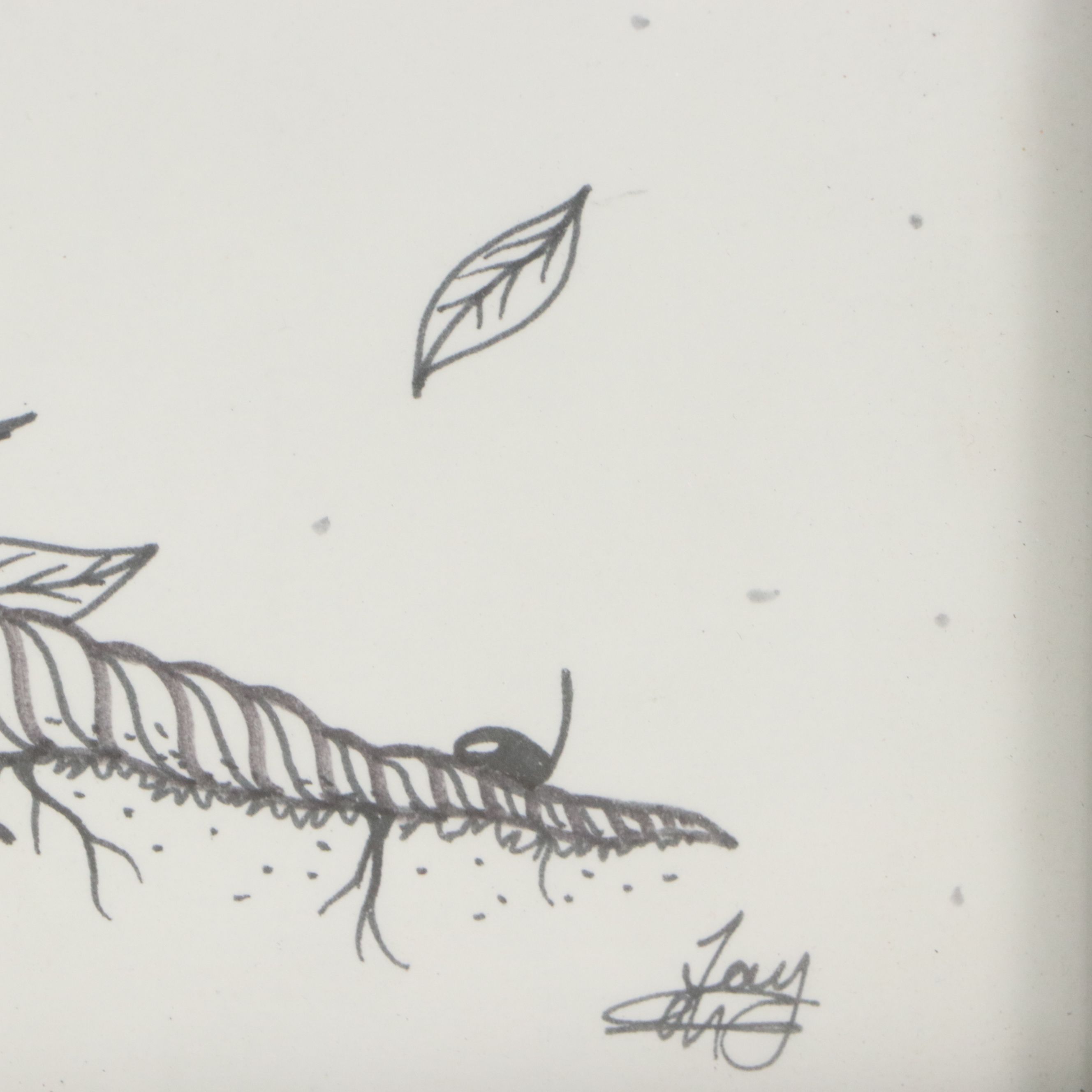 Ink Drawing of Stylized Tree, Circa 2010