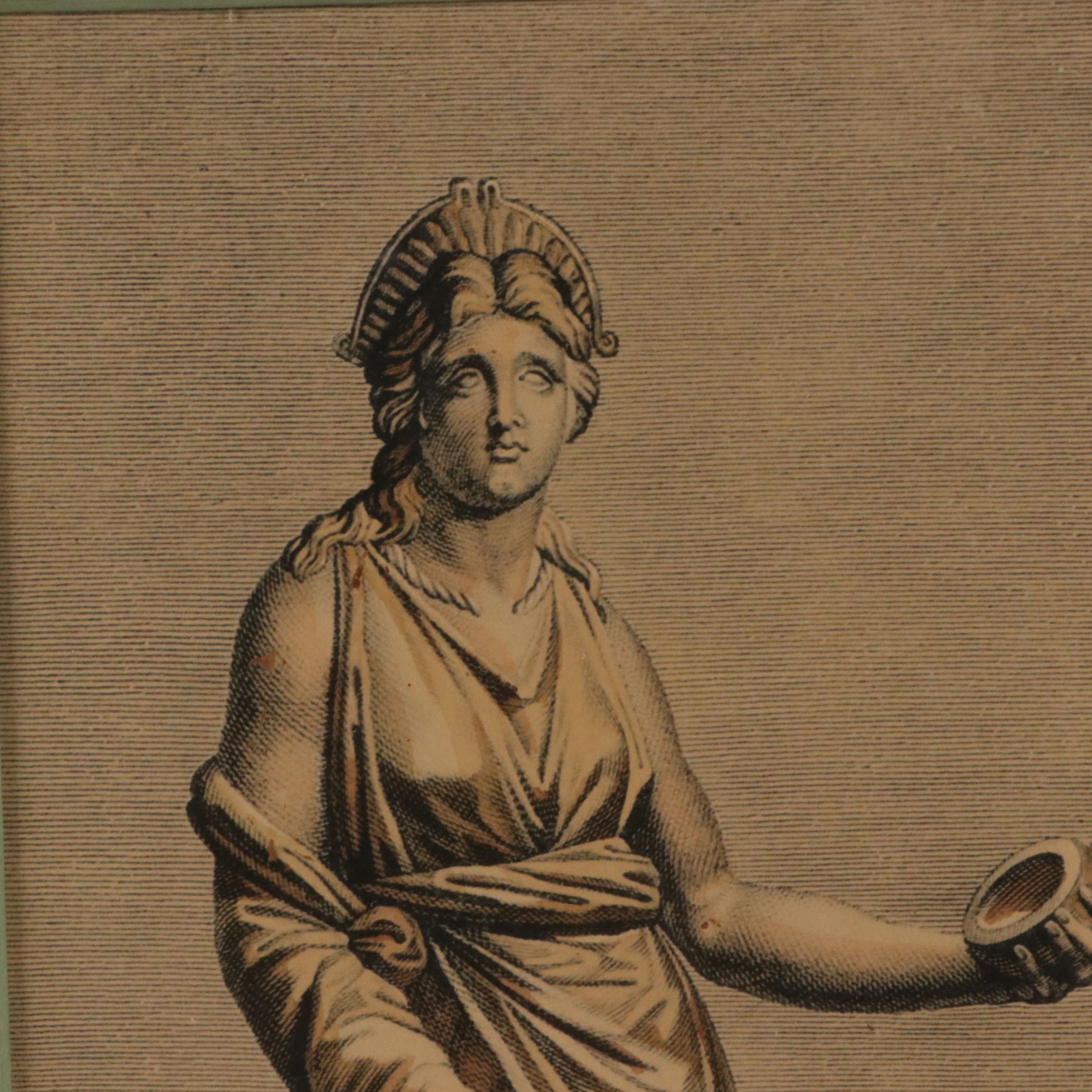 Hand-Colored Lithographs of Greek and Roman Gods and Goddesses