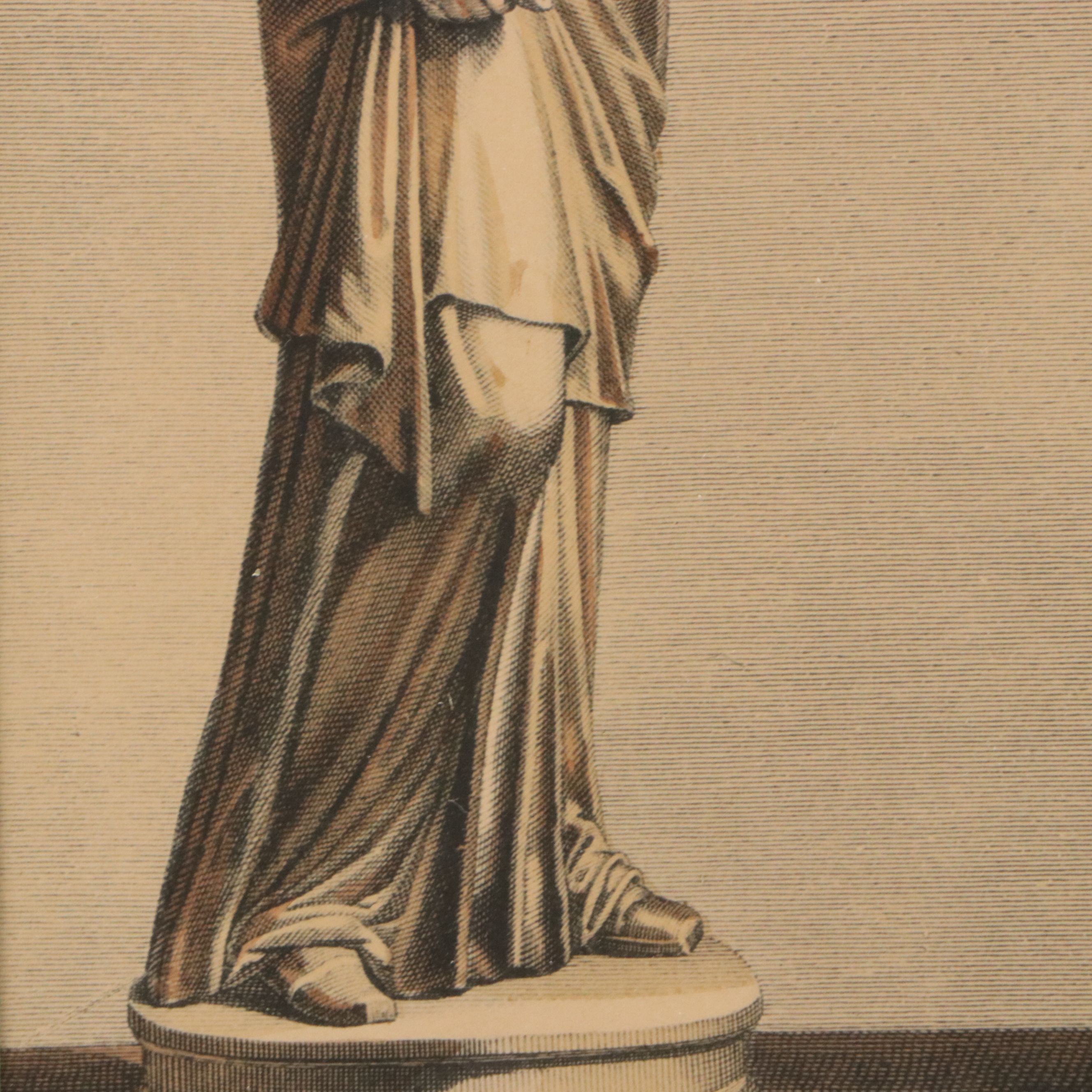 Hand-Colored Lithographs of Greek and Roman Gods and Goddesses