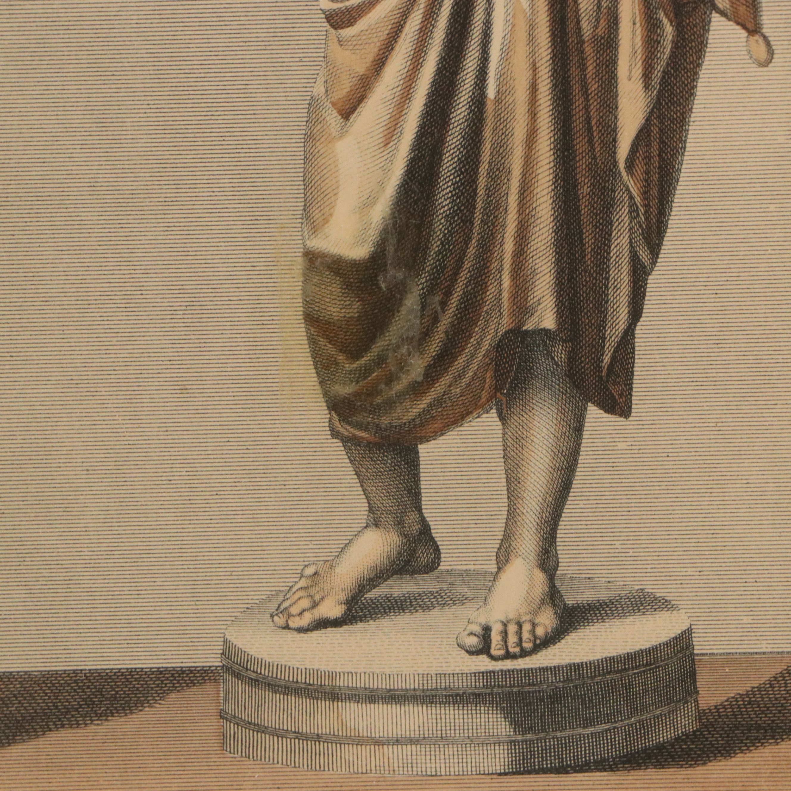 Hand-Colored Lithographs of Greek and Roman Gods and Goddesses