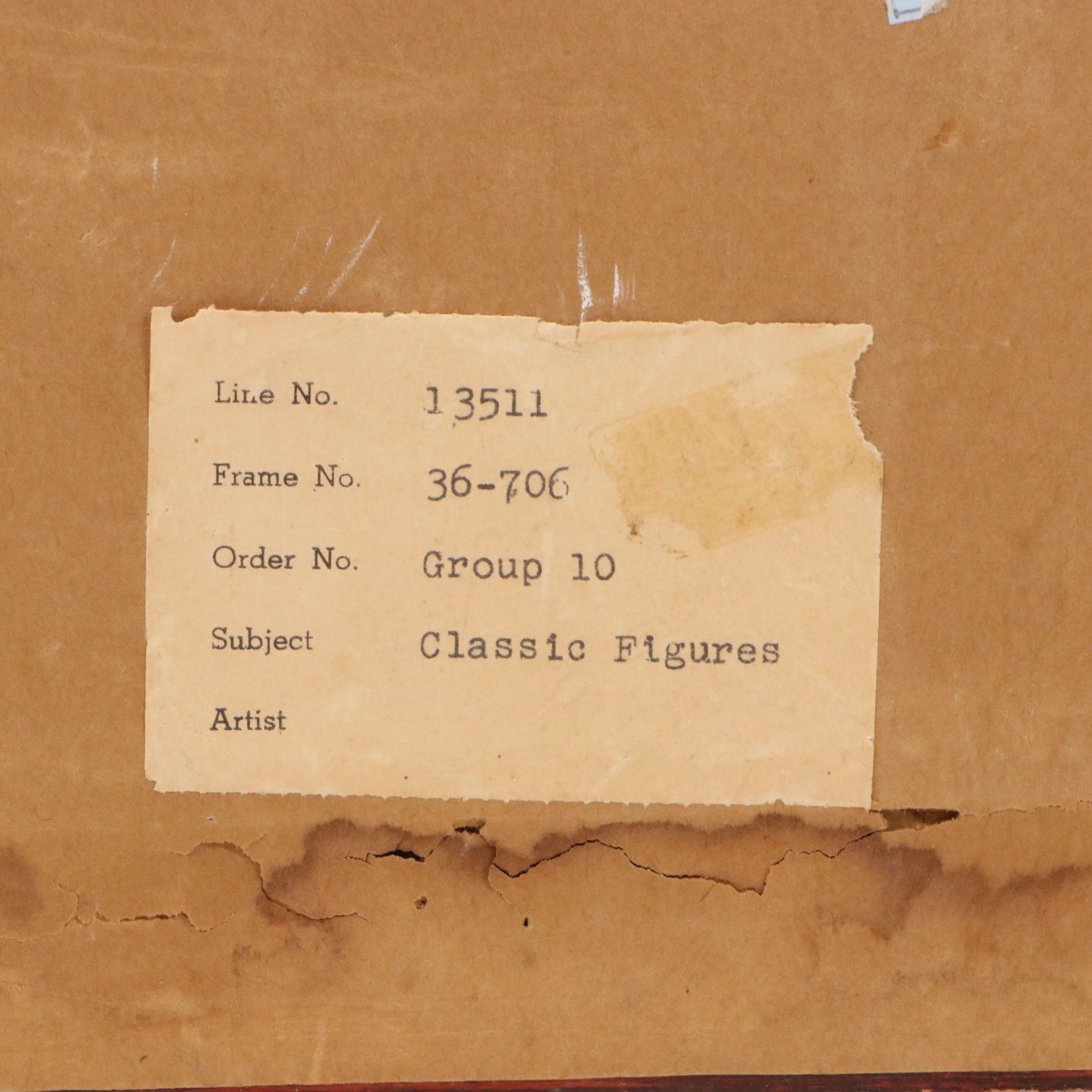 Hand-Colored Lithographs of Greek and Roman Gods and Goddesses