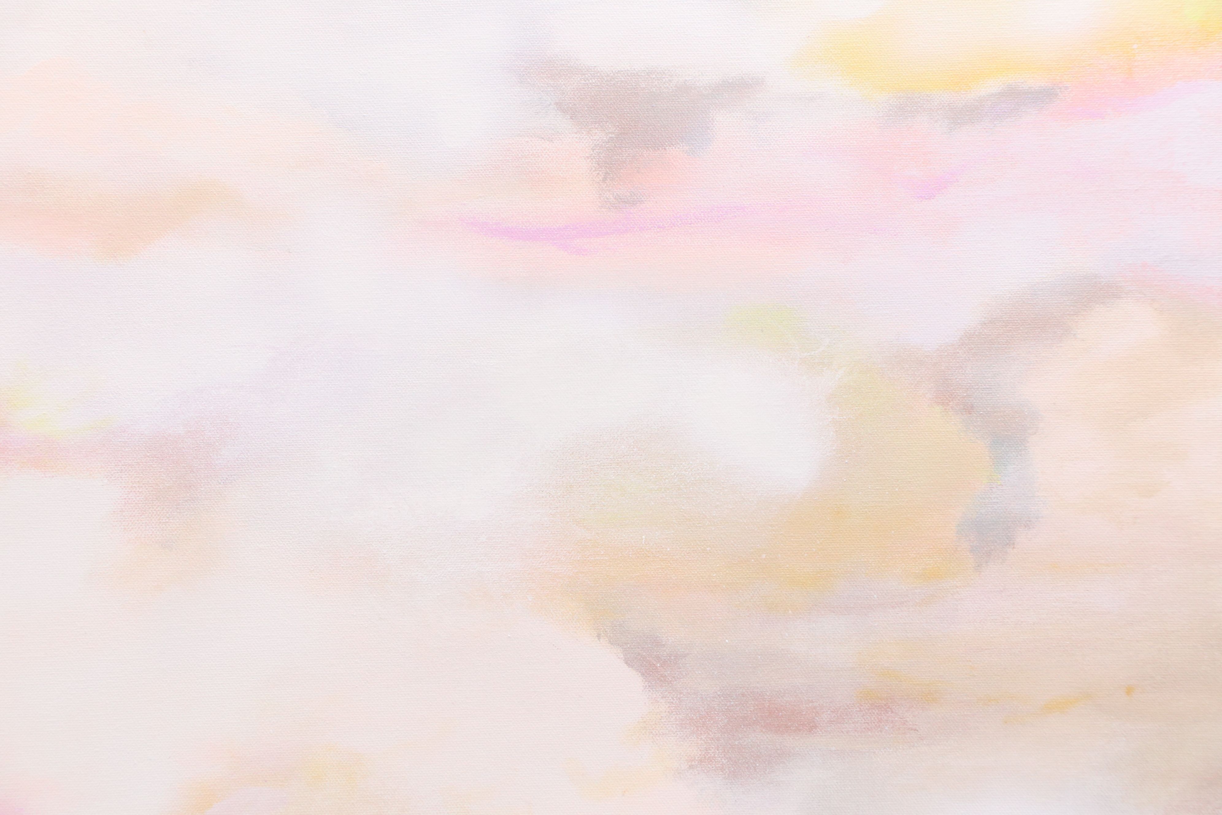 Acrylic Painting of Female Nude with Abstract Background, 2017