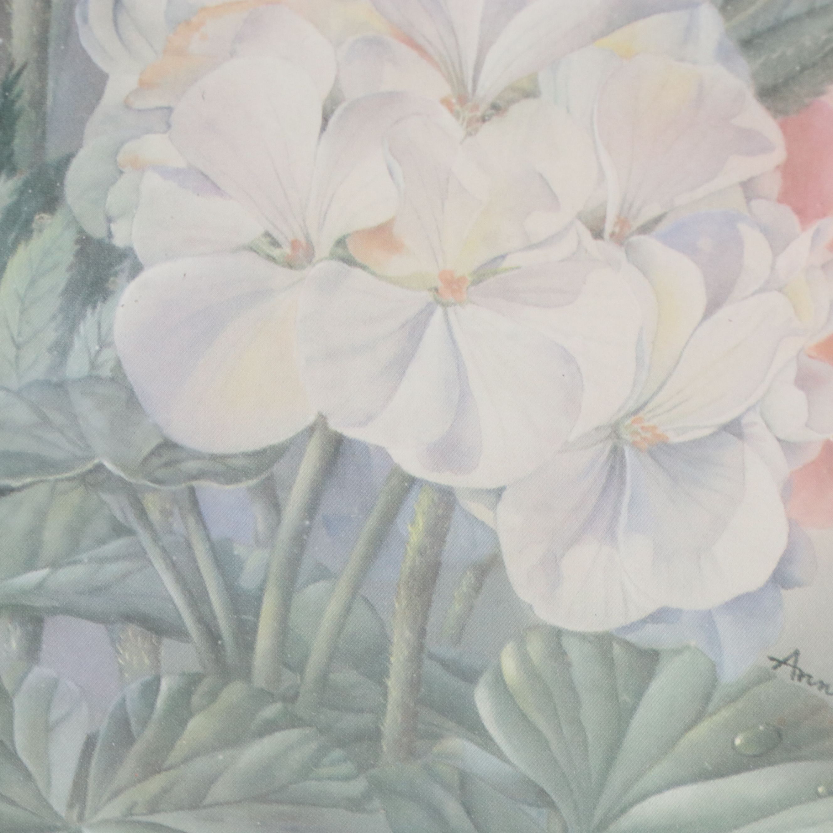 After Anna Chen Offset Lithograph of Floral Bouquet with Poppies